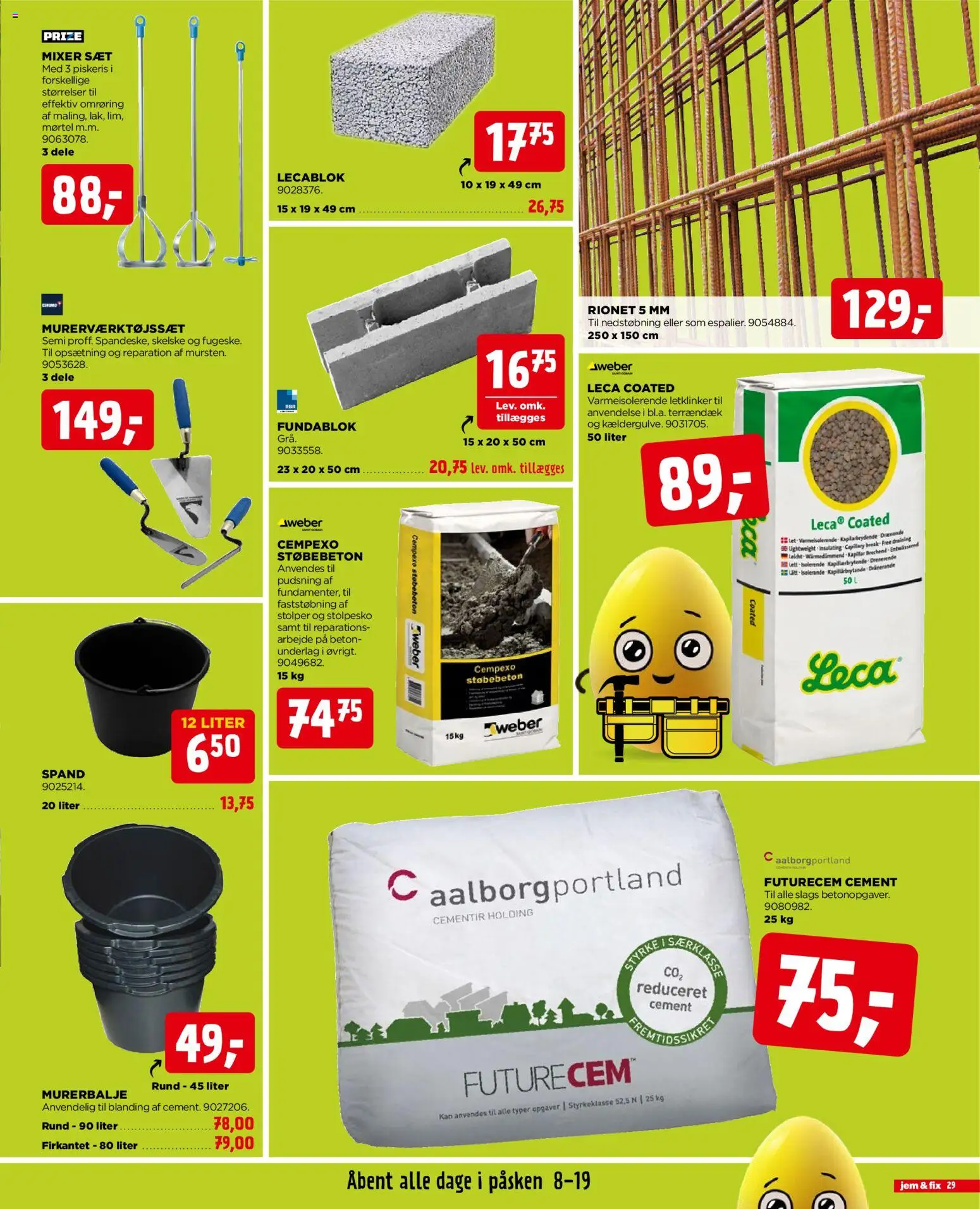 Jem & fix tilbudsavis – gyldig fra 29.03.2026 | Side: 29 | Produkter: Søm, Mørtel, Mixer, Piskeris