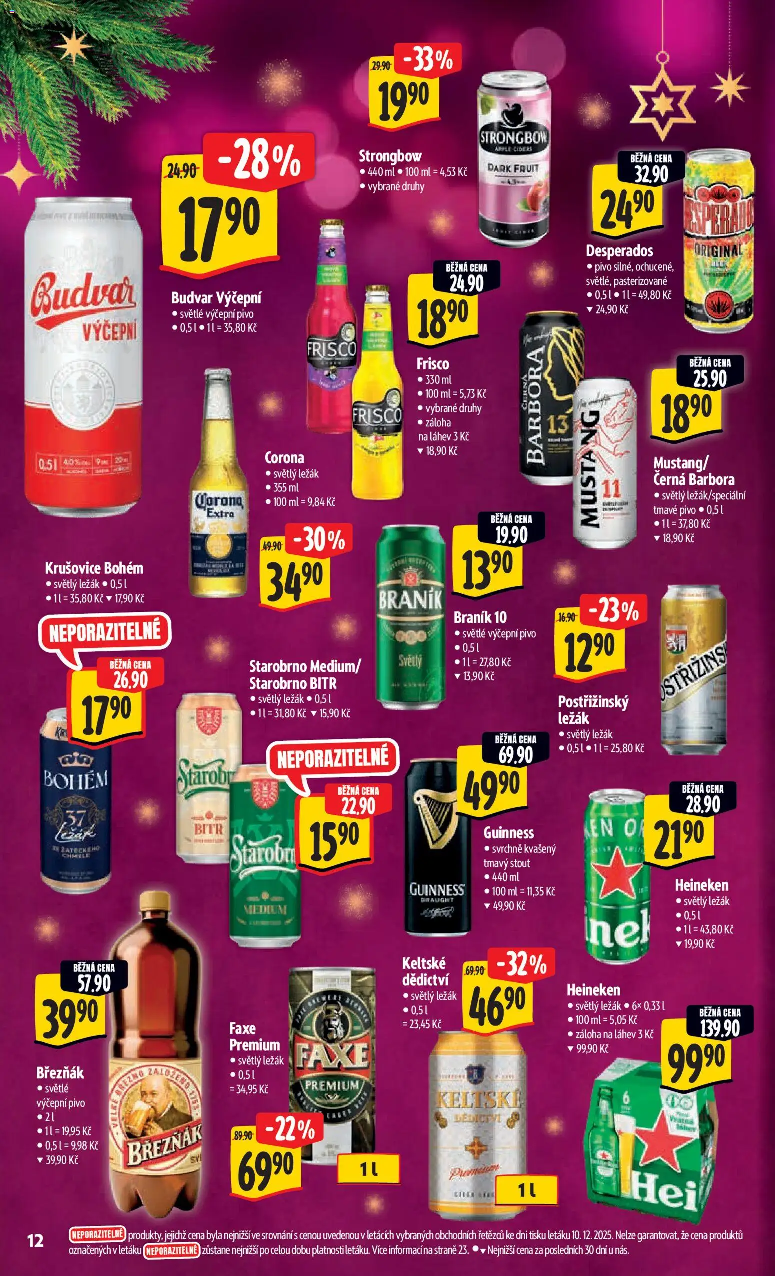 Albert leták - Hypermarket od 17.12.2025 | Strana: 19 | Produkty: Pivo, Desperados, Strongbow, Guinness