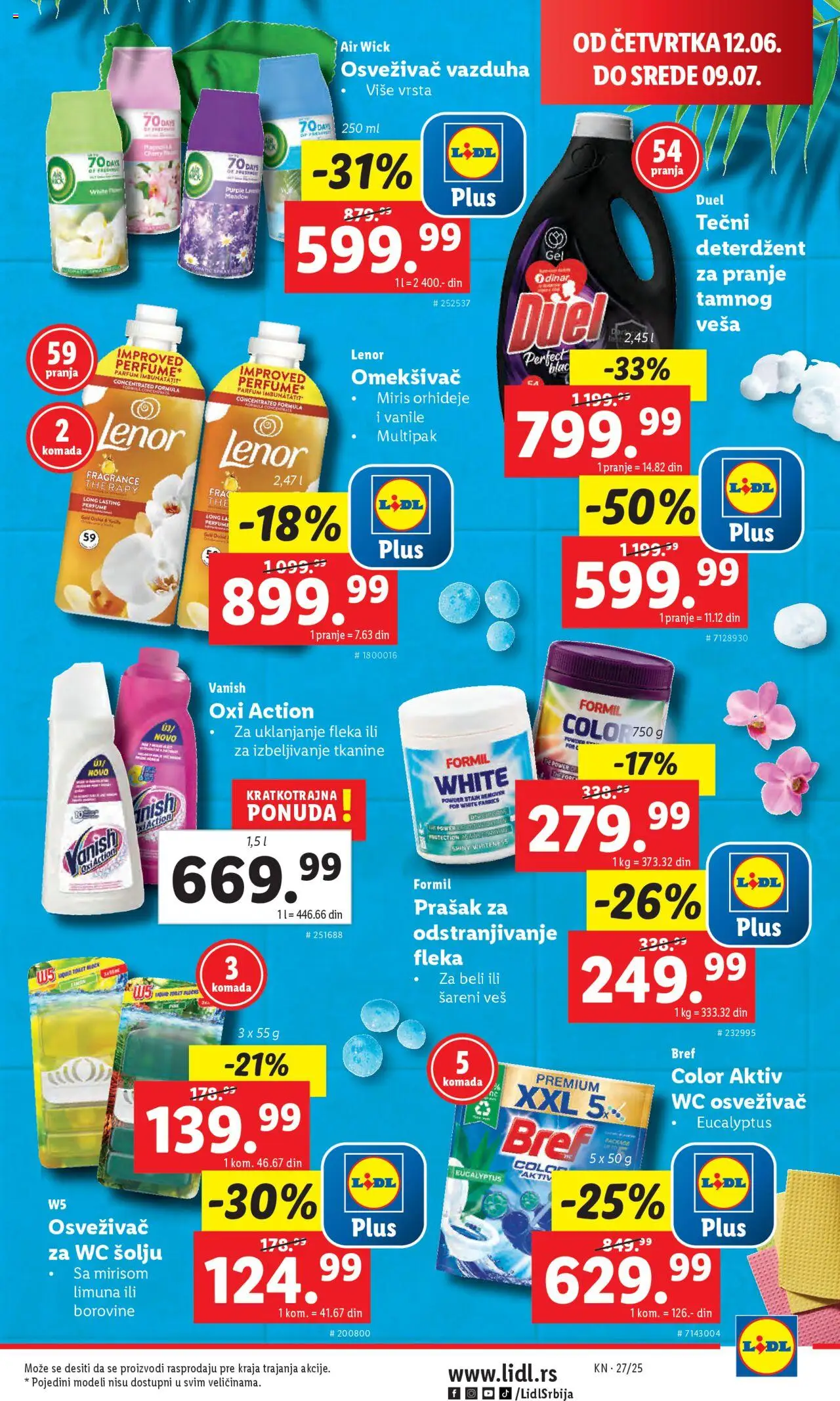 Lidl katalog - važi od 03.07.2025 | Strana: 29 | Proizvode: Bref, Tečni deterdžent, Lenor, Wc