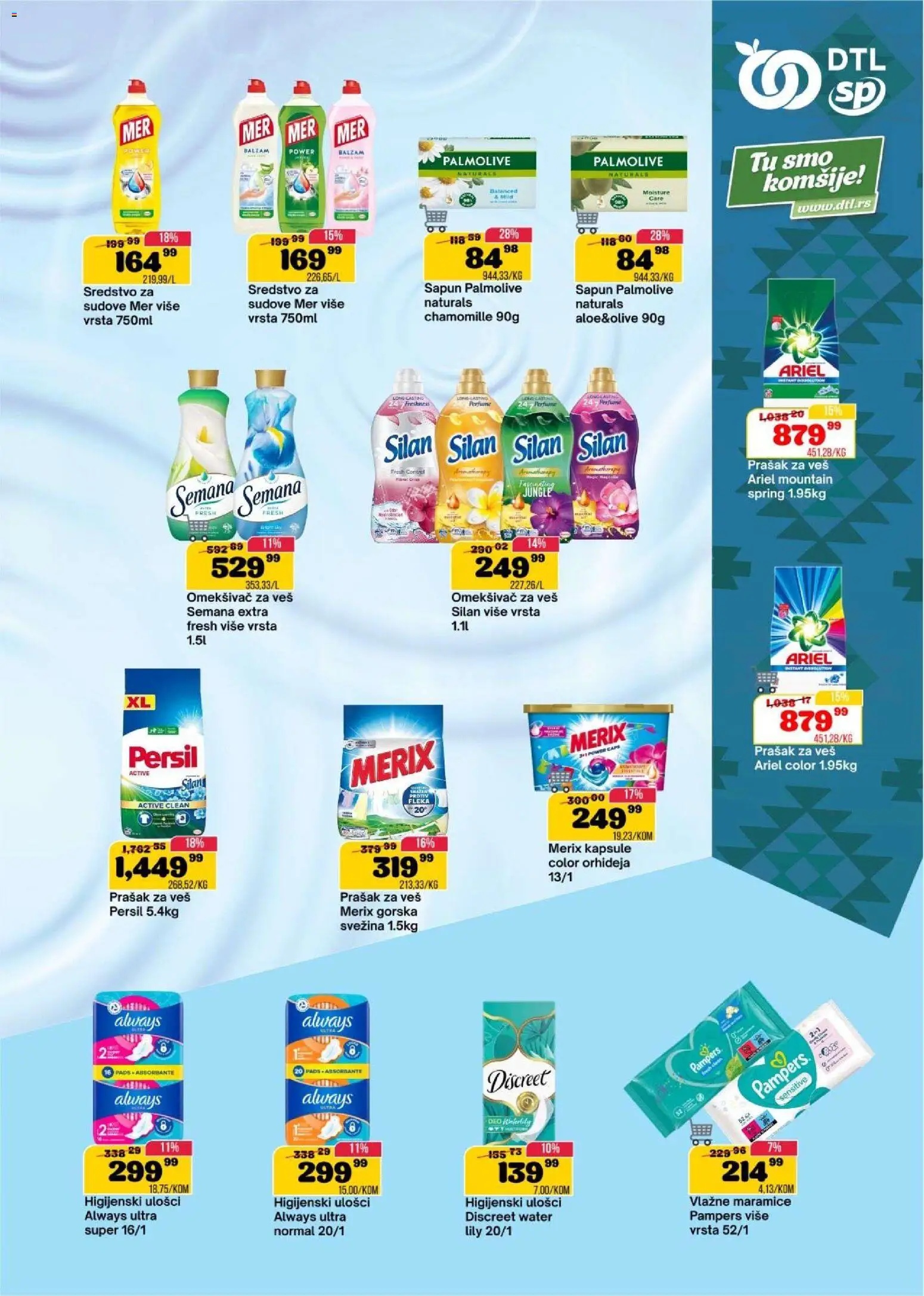 Senta Promet katalog - važi od 14.01.2026 | Strana: 15 | Proizvode: Ariel, Silan, Balzam, Omekšivač za veš