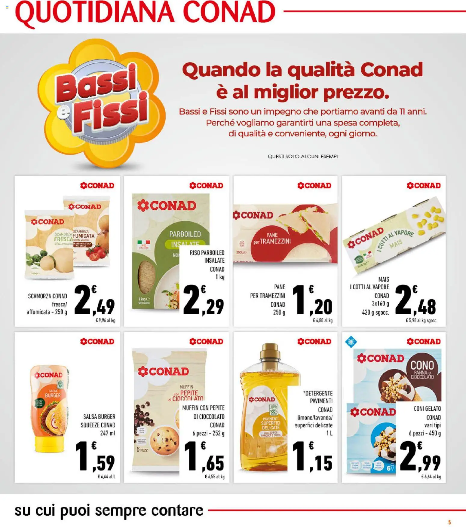 Volantino Conad del 15.04.2026 | Pagina: 5 | Prodotti: Pane, Cioccolato, Gelato, Muffin