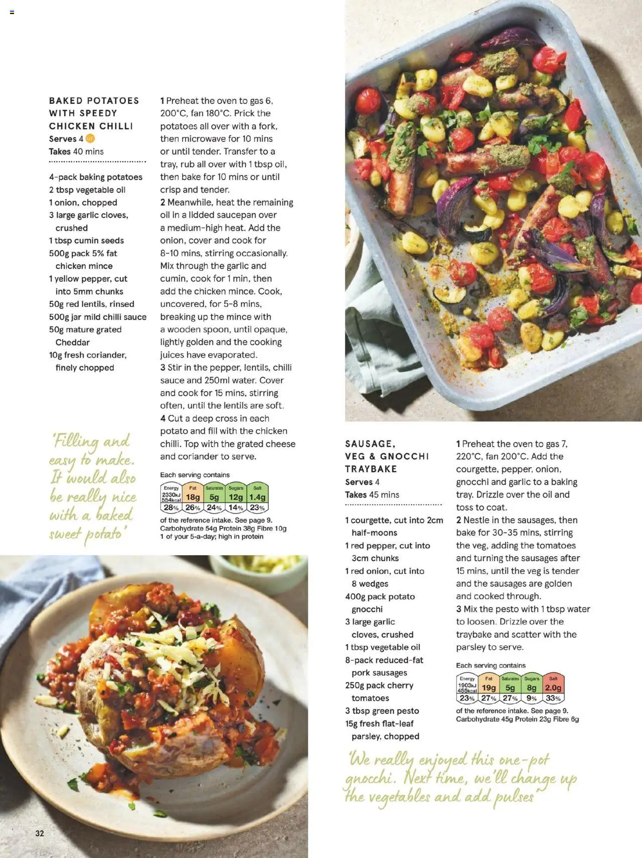  | Page: 32 | Products: Vegetable oil, The oven, Oven, Sausages