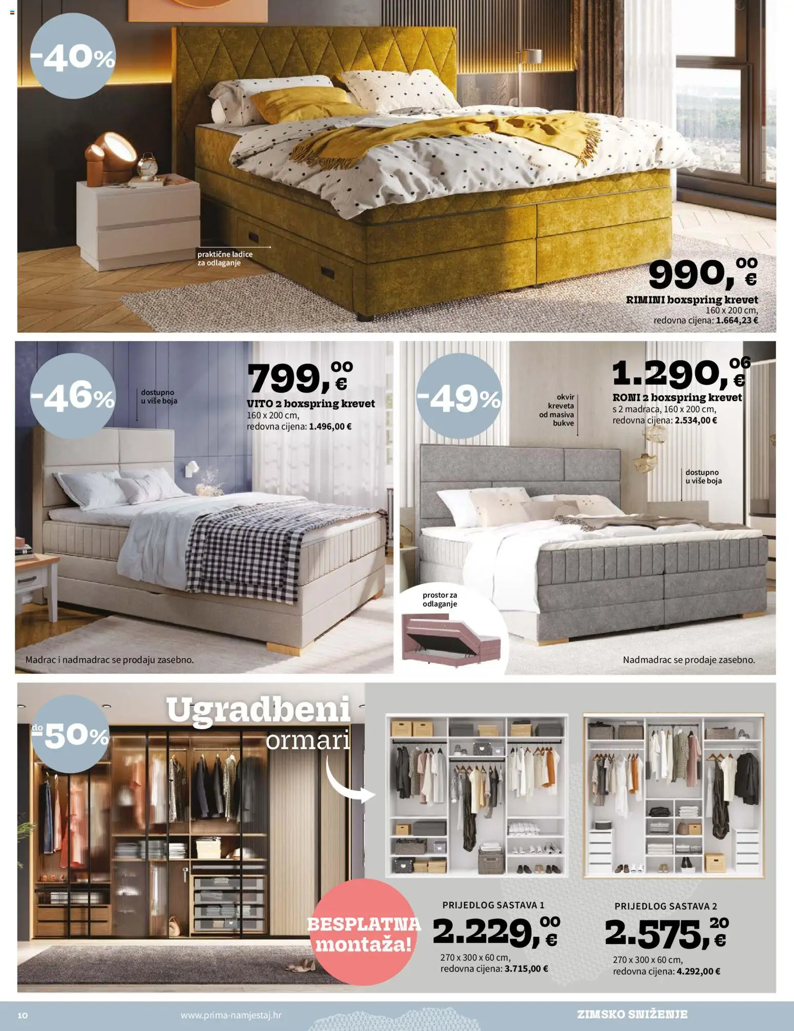 Prima katalog | vrijedi od 29.12.2025 | Stranica: 10 | Proizvodi: Krevet, Madrac, Ladice, Ormari