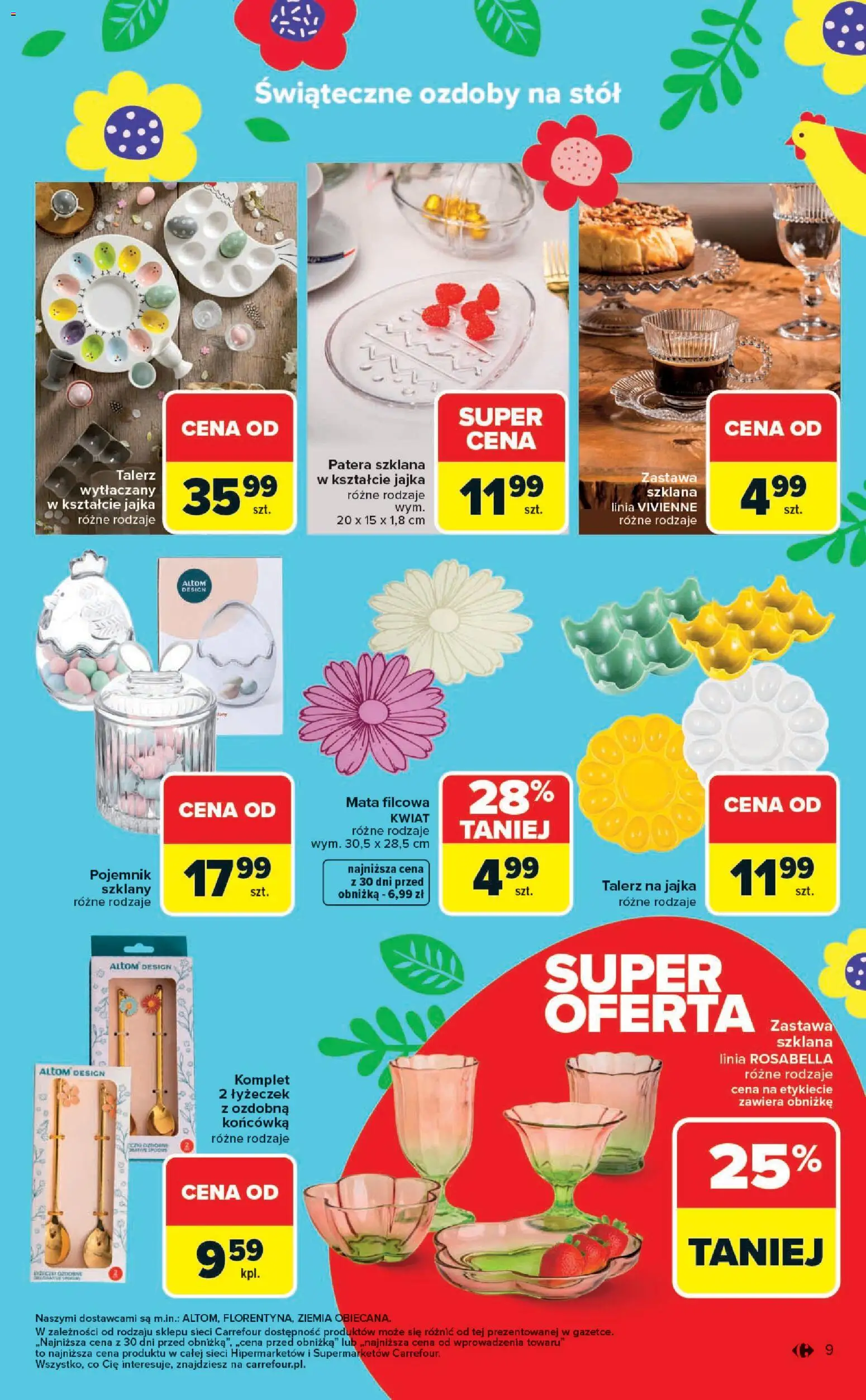 Carrefour gazetka - Wielkanoc cieszy bardziej od 09.03.2026 | Strona: 9 | Produkty: Ziemia, Stół, Jajka