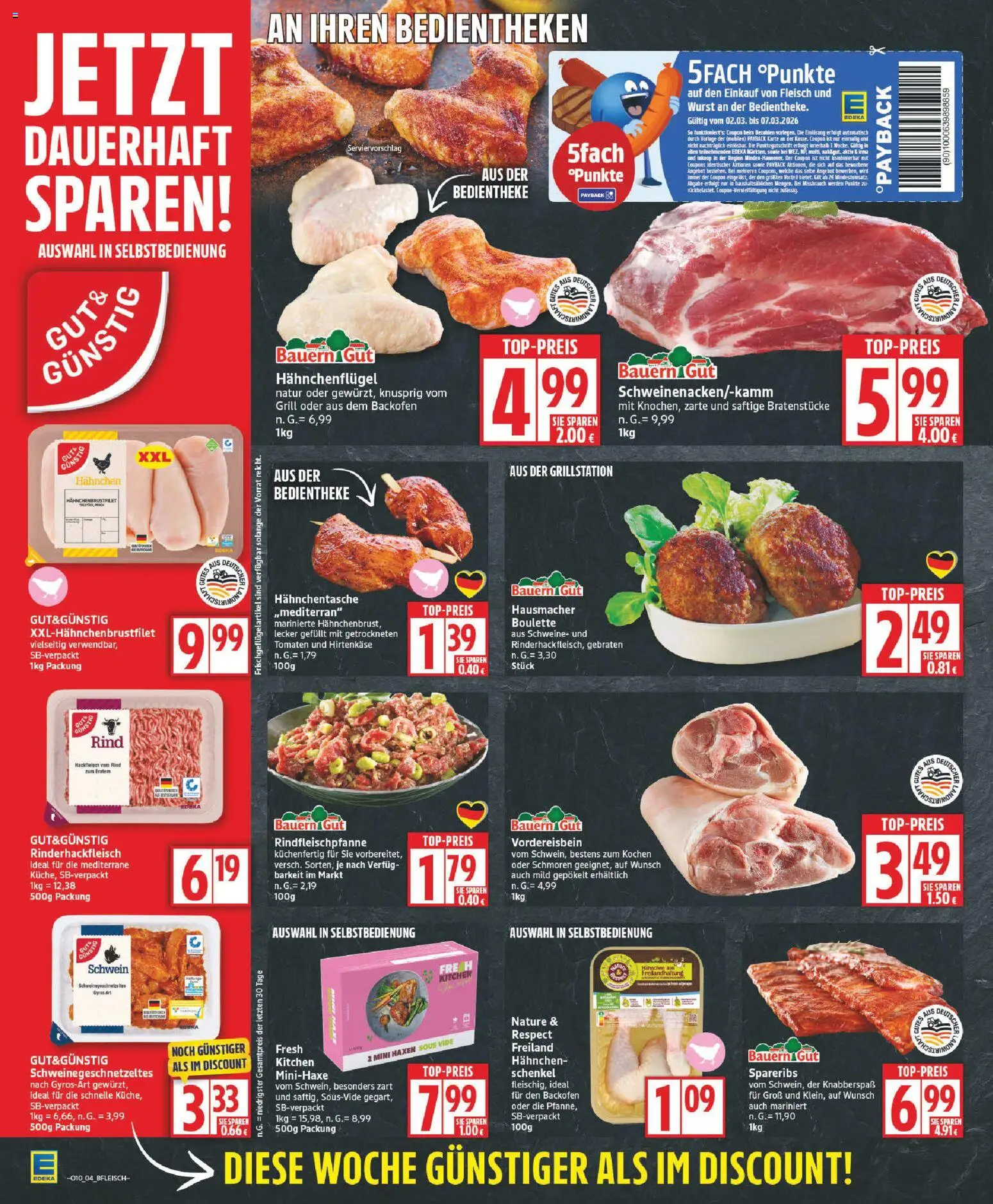 Edeka Prospekt 	 – gültig ab 02.03.2026 | Seite: 4 | Produkte: Tomaten, Gyros, Wurst, Fleisch