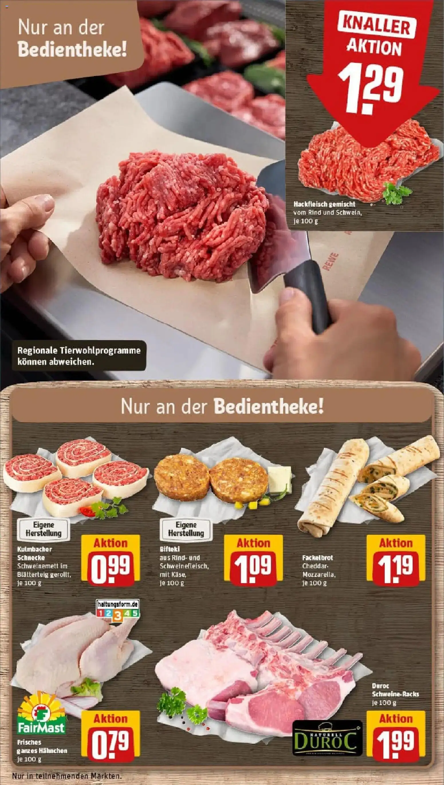Rewe prospekt Duisburg / Wanheimerort	 – gültig ab 17.11.2025 | Seite: 10 | Produkte: Hahnchen, Hackfleisch
