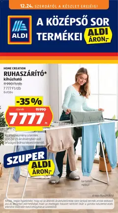 Aldi Középső sor termékei - amely érvényes a következő dátumtól: 24.12.2025