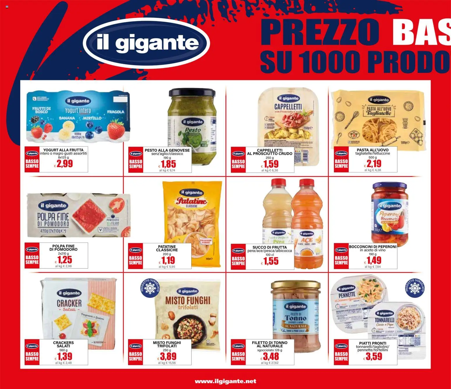 Volantino Il Gigante del 10.11.2025 | Pagina: 34 | Prodotti: Tagliatelle, Pomodoro, Crackers, Pennette