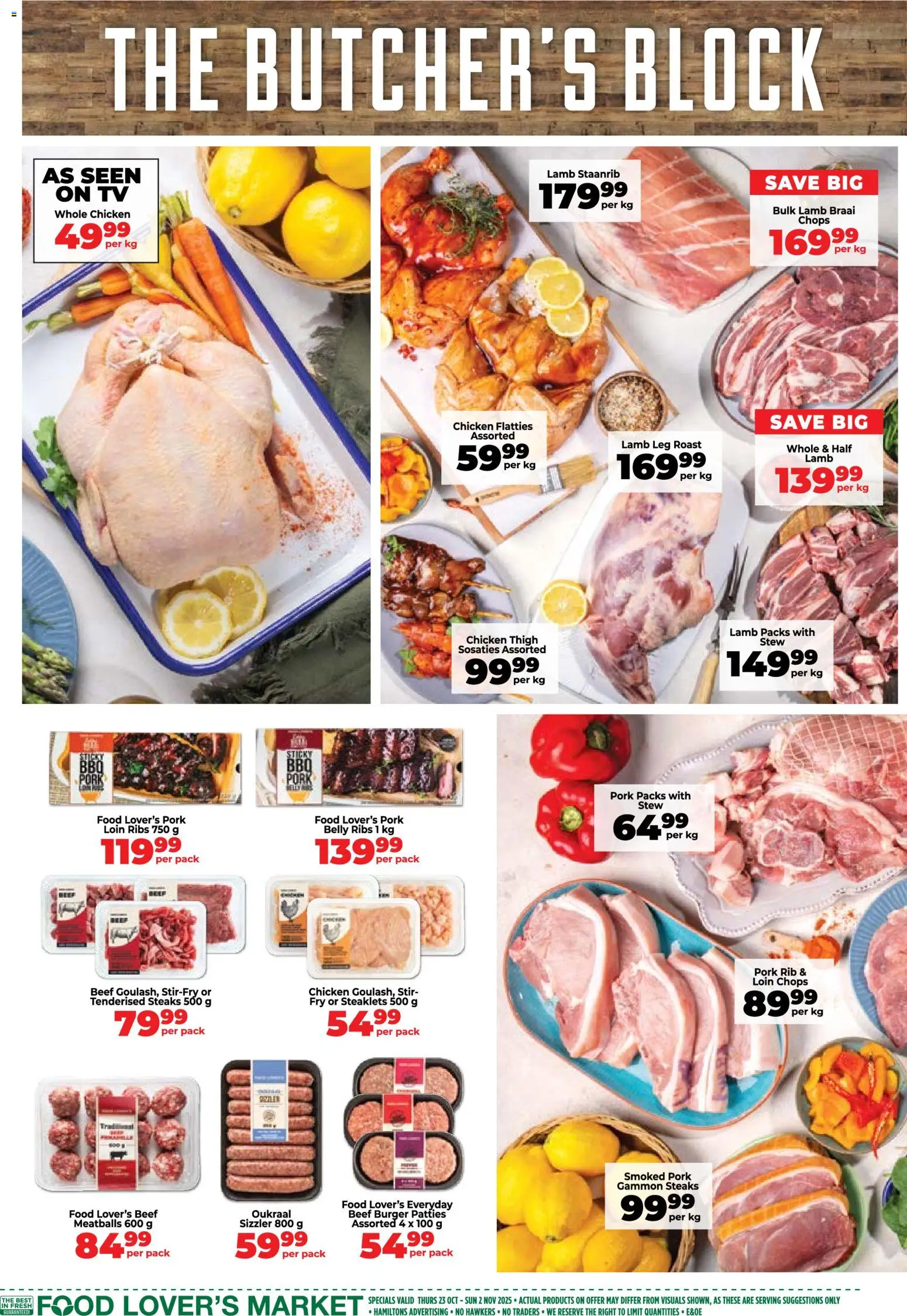 New Food Lover's Market catalogue – valid from 23.10.2025 | Page: 6 | Products: TV, Ribs, Chicken, Pork