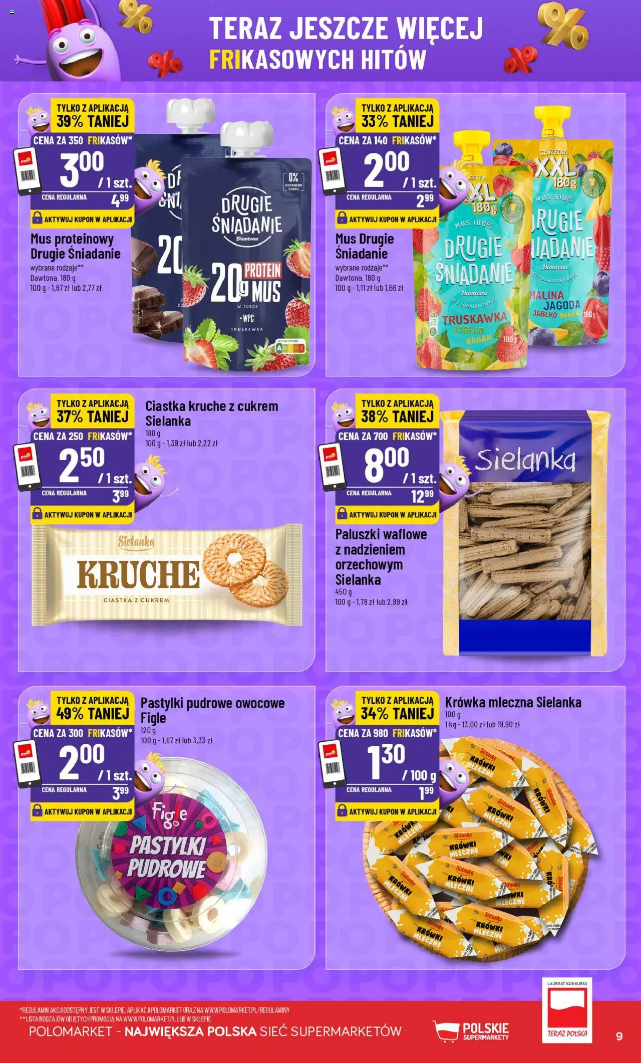 POLOmarket Gazetka - Frikasowe Hity od 22.10.2025 | Strona: 9 | Produkty: Krowka, Banan, Ciastka, Pastylki pudrowe