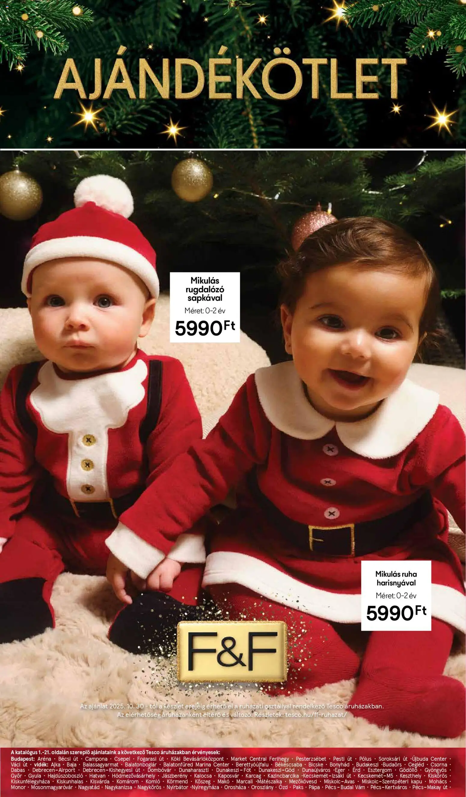 Tesco akciós ujság - amely érvényes a következő dátumtól: 29.10.2025 | Oldal: 20 | Termékek: Kapu, Ruha