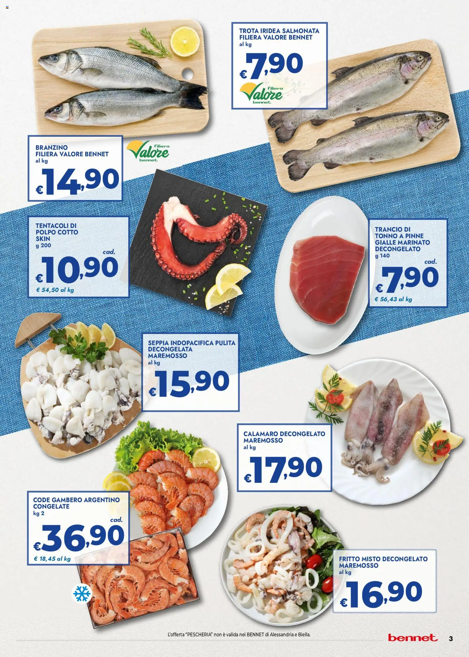 Volantino bennet del 27.12.2025 | Pagina: 3 | Prodotti: Polpo, Branzino, Pinne, Tonno