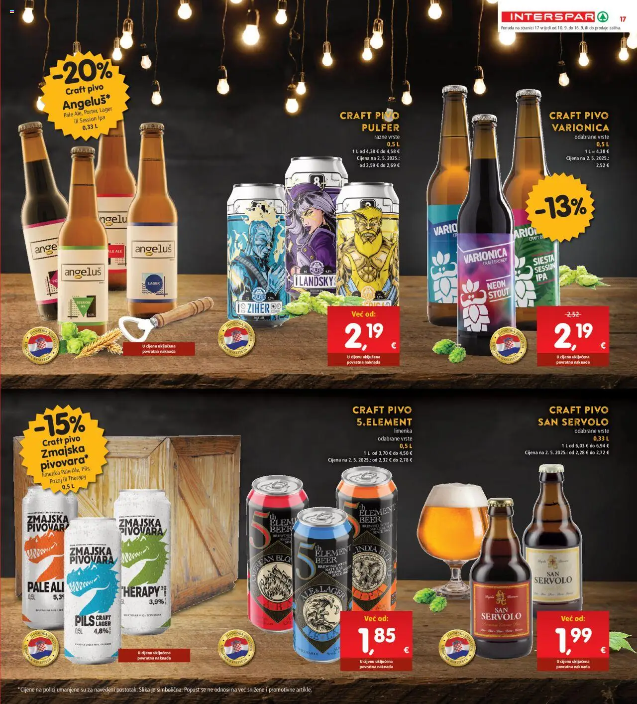 Interspar katalog | vrijedi od 10.09.2025 | Stranica: 17 | Proizvodi: Pivo