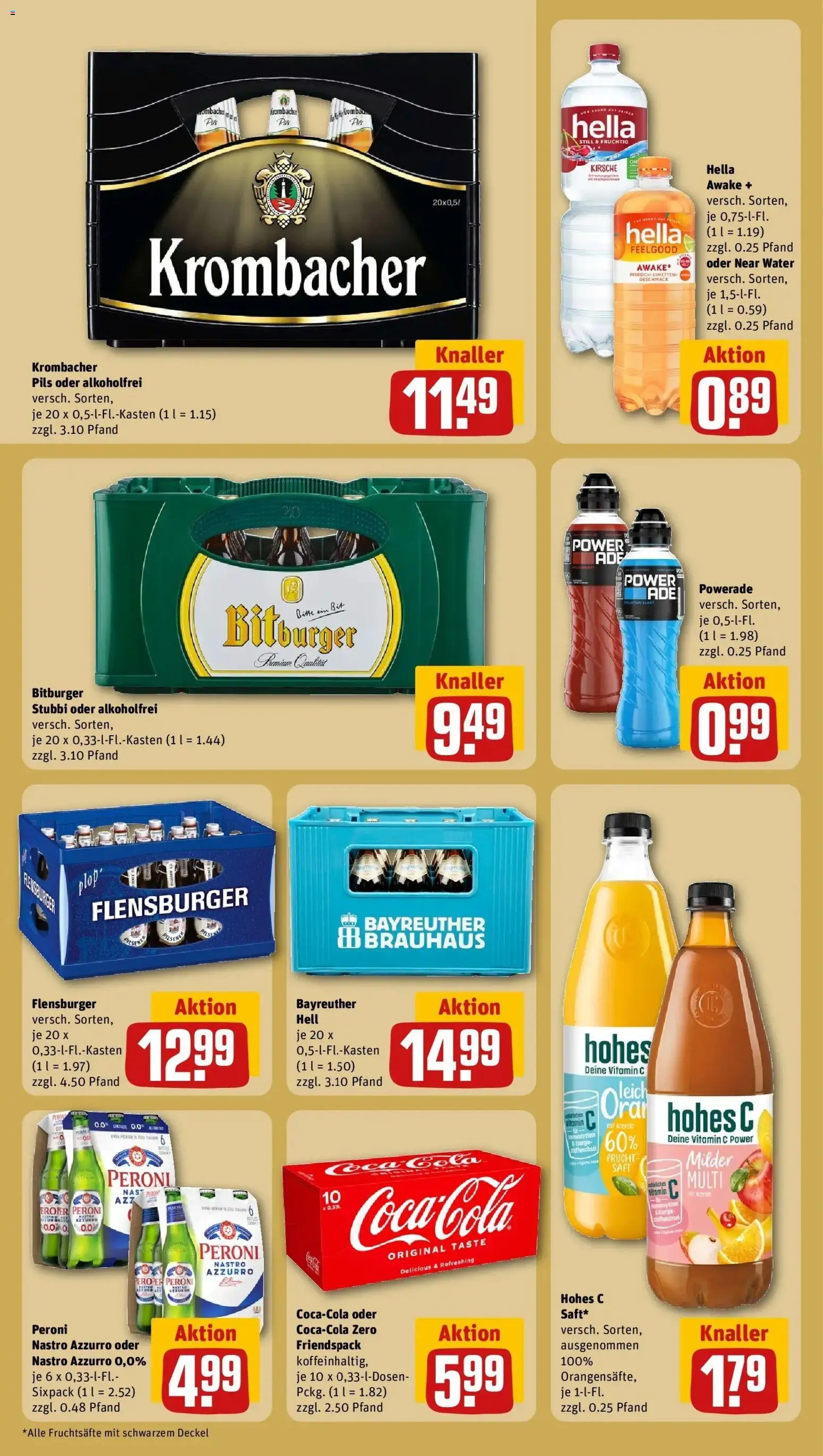 Rewe Prospekt Münster	 – gültig ab 02.03.2026 | Seite: 20 | Produkte: Flensburger, Hella, Powerade, Saft