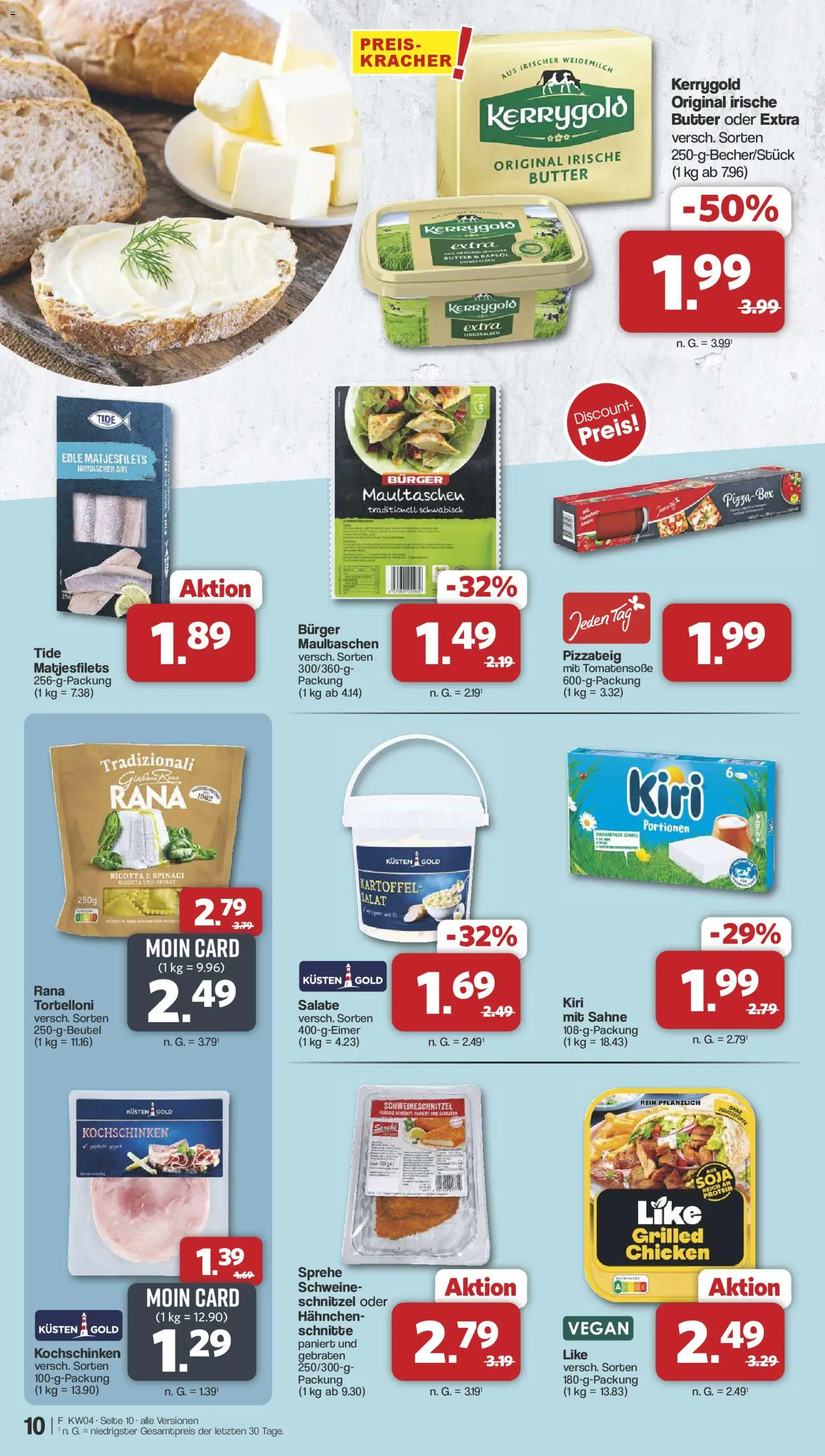 Famila Nordwest Prospekt 	 – gültig ab 19.01.2026 | Seite: 10 | Produkte: Hahnchen, Schnitzel, Maultaschen, Salat