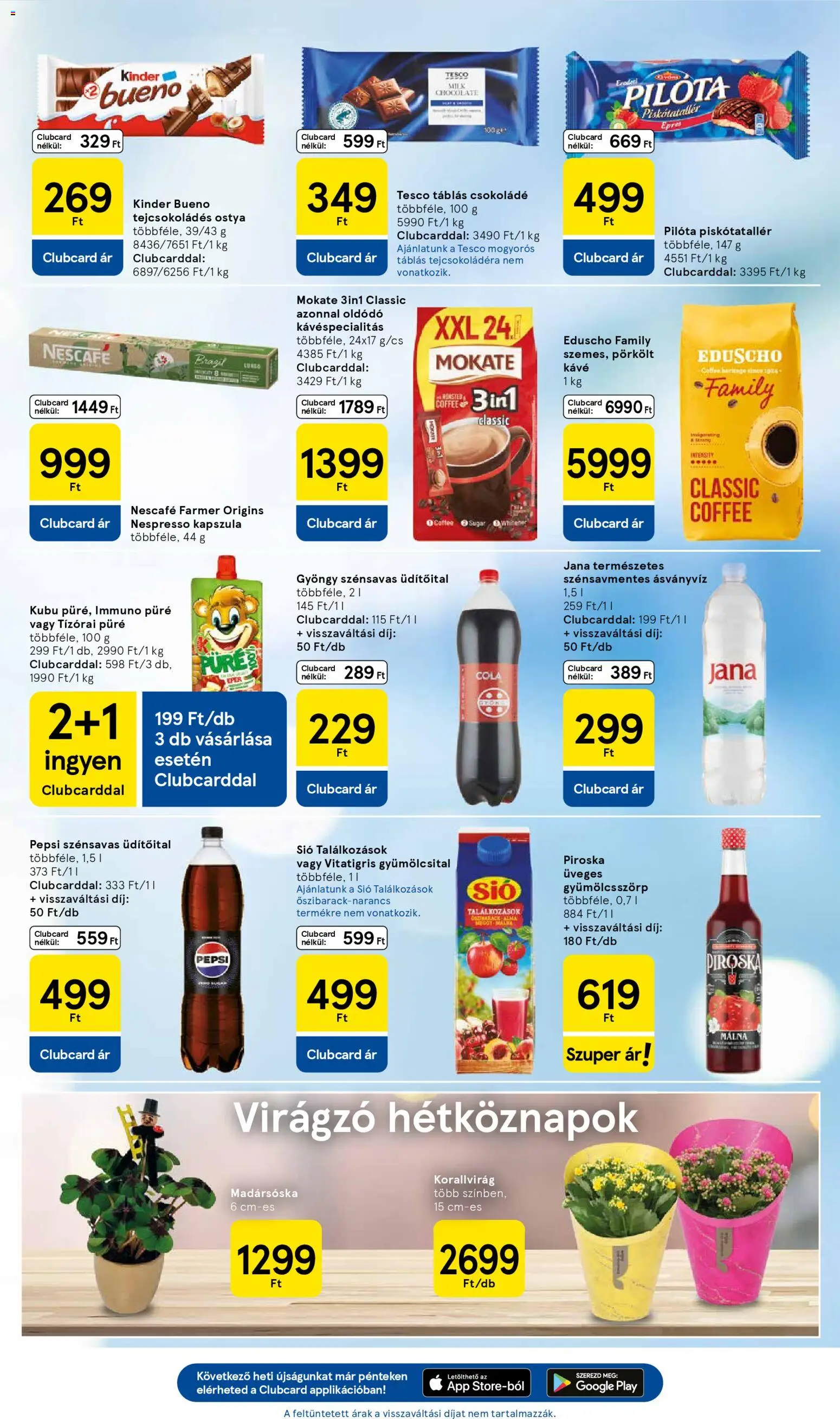 Tesco akciós ujság - amely érvényes a következő dátumtól: 02.01.2026 | Oldal: 5 | Termékek: Nescafé, Pepsi, Csokoládé, Ásványvíz