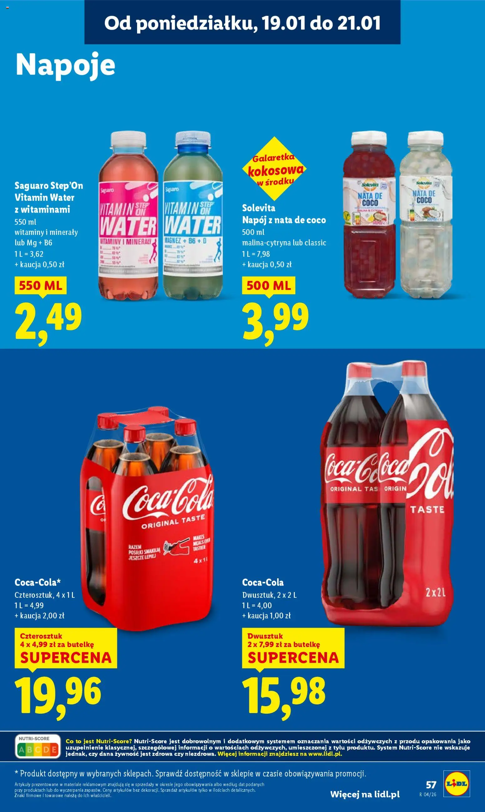 Lidl Gazetka od 19.01.2026 | Strona: 57 | Produkty: Galaretka, Napoje