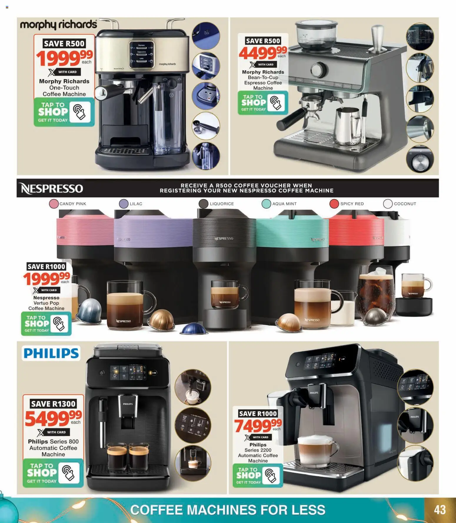 New Checkers catalogue – valid from 01.12.2025 | Page: 43 | Products: Coffee, Tap