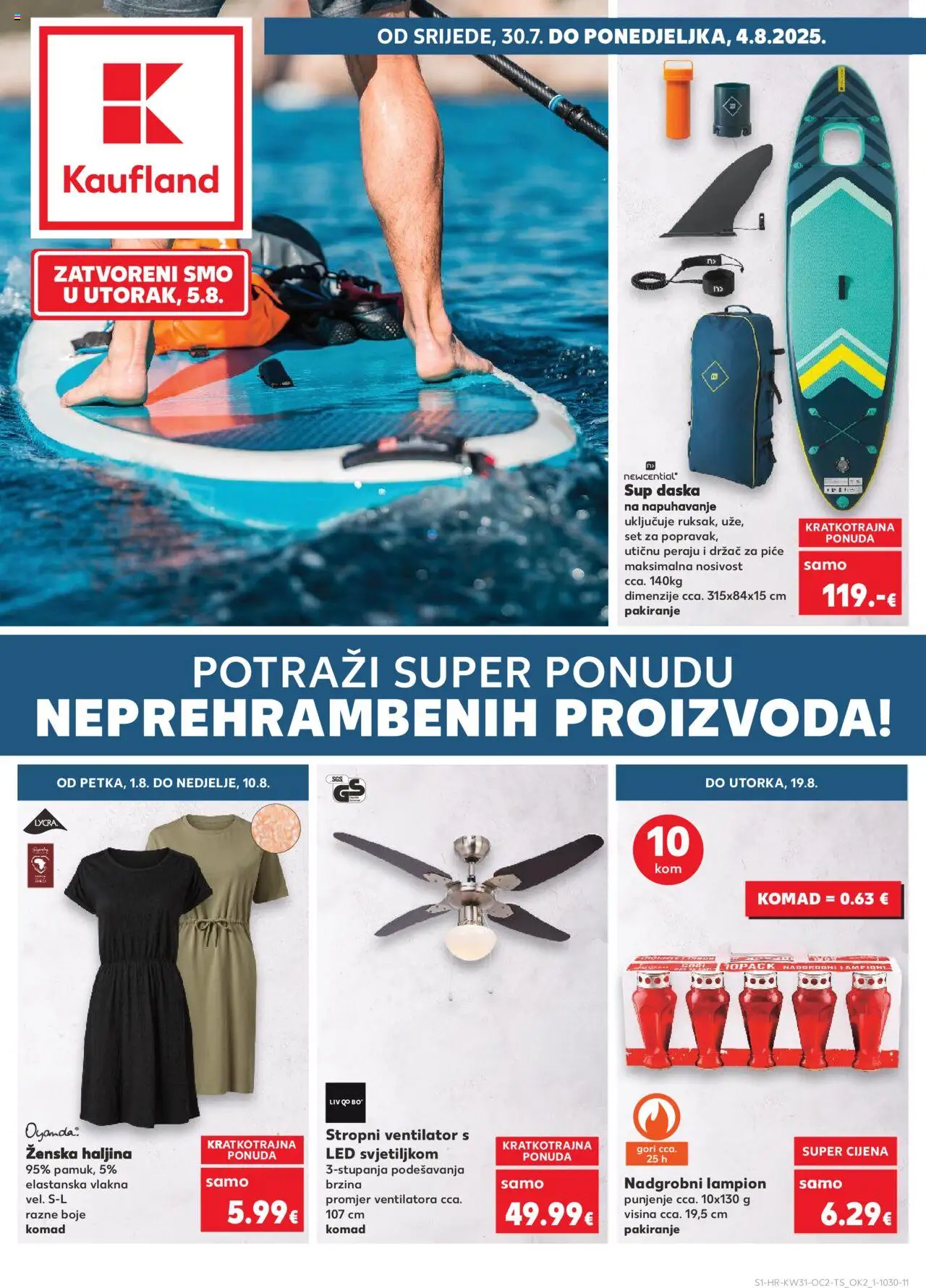Kaufland HR akciós ujság - amely érvényes a következő dátumtól: 30.07.2025 | Oldal: 1 | Termékek: Ventilátor
