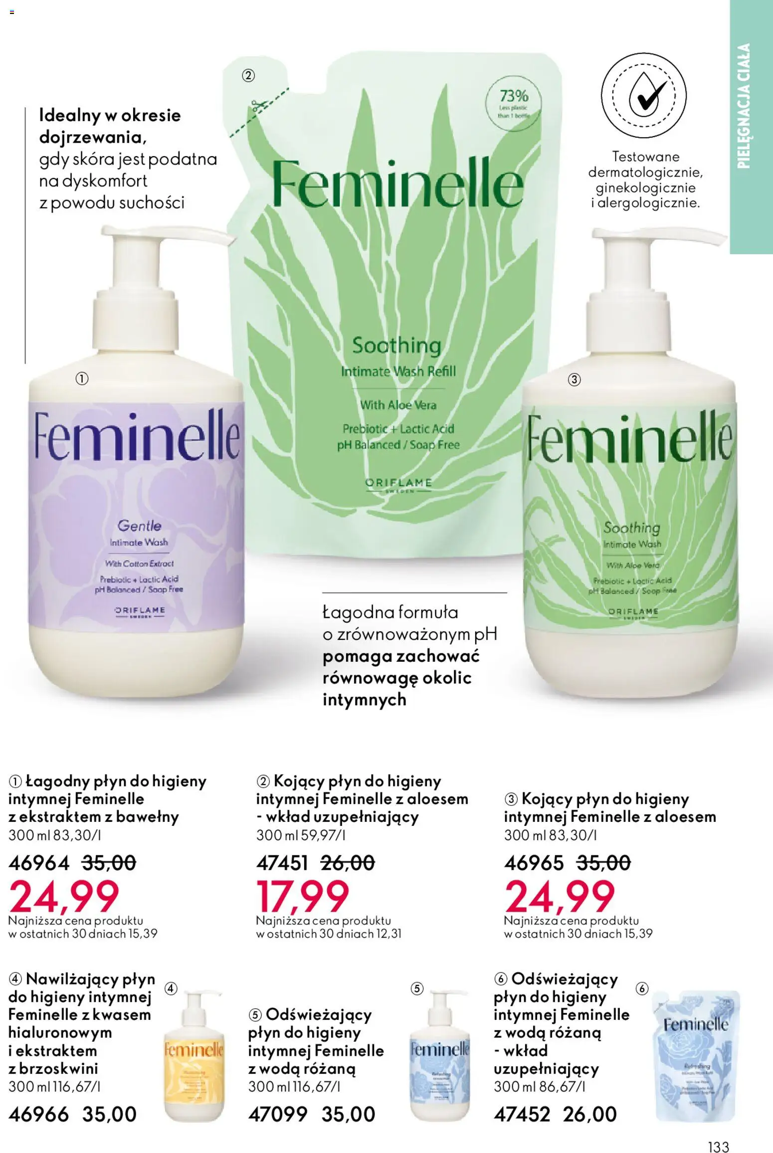 Oriflame Katalog 2 2026 od 21.01.2026 | Strona: 133 | Produkty: Woda, Płyn do higieny intymnej