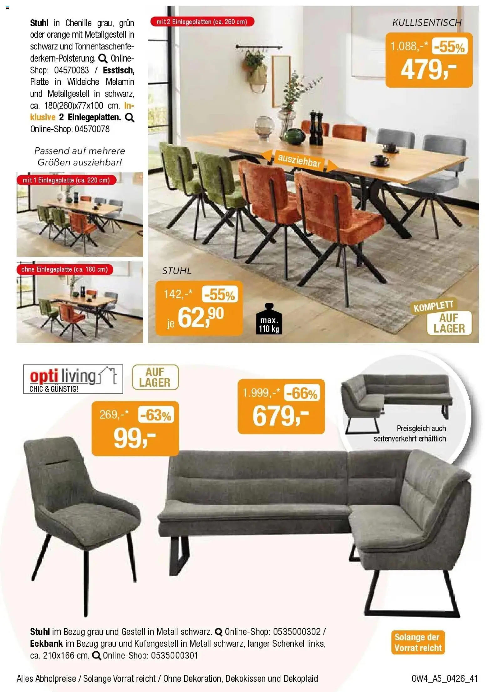 Angebote - Für Zuhause-Liebhaber – gültig ab 01.04.2026 | Seite: 41 | Produkte: Eckbank, Stuhl