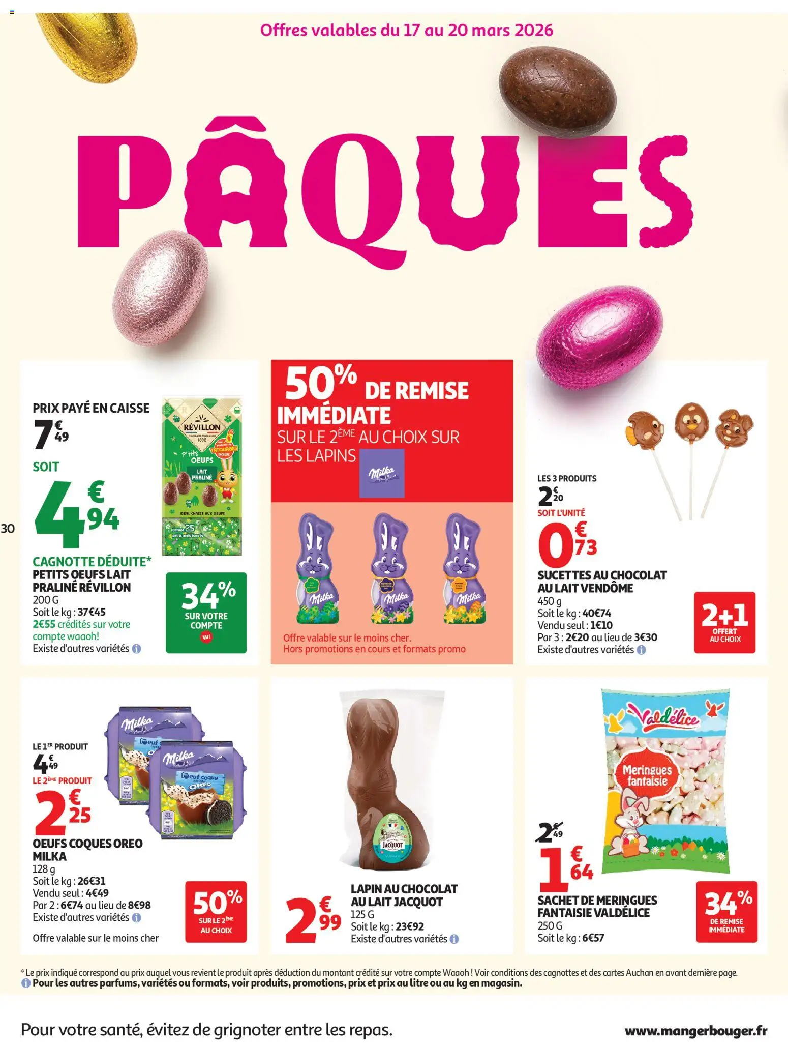 {H1} | Page: 30 | Produits: Lapin, Sucettes au chocolat, Lait, Œufs