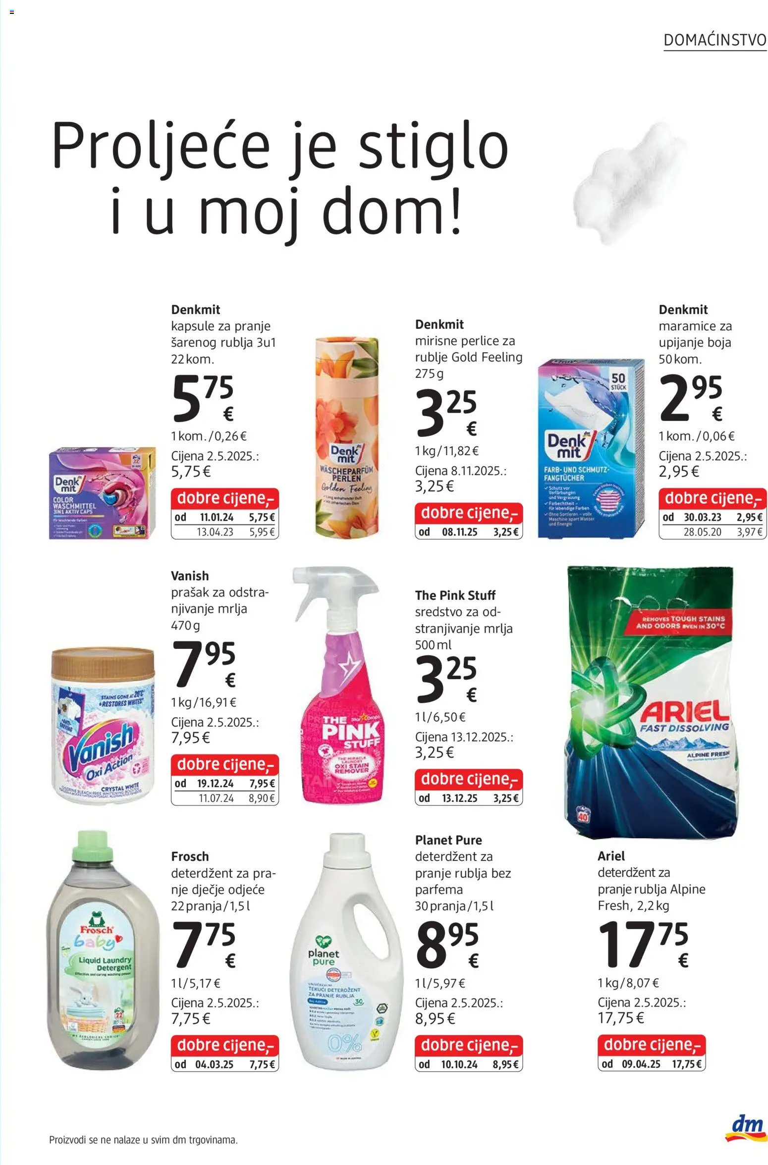 DM katalog | vrijedi od 01.04.2026 | Stranica: 37 | Proizvodi: Deterdžent, Vanish, Ariel