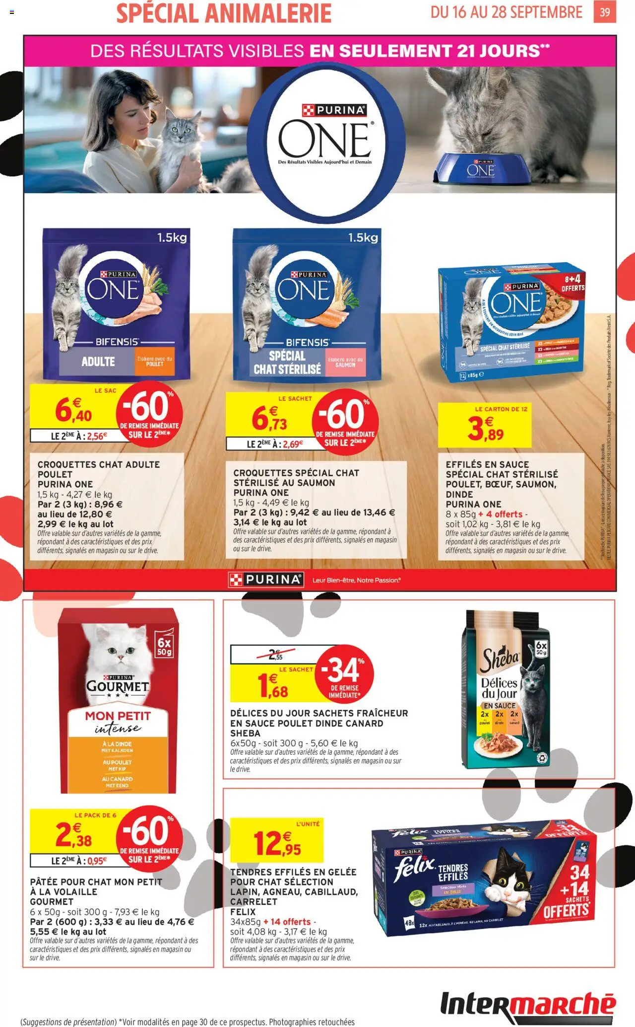  | Page: 39 | Produits: Croquettes special chat, Volaille, Croquettes chat, Saumon
