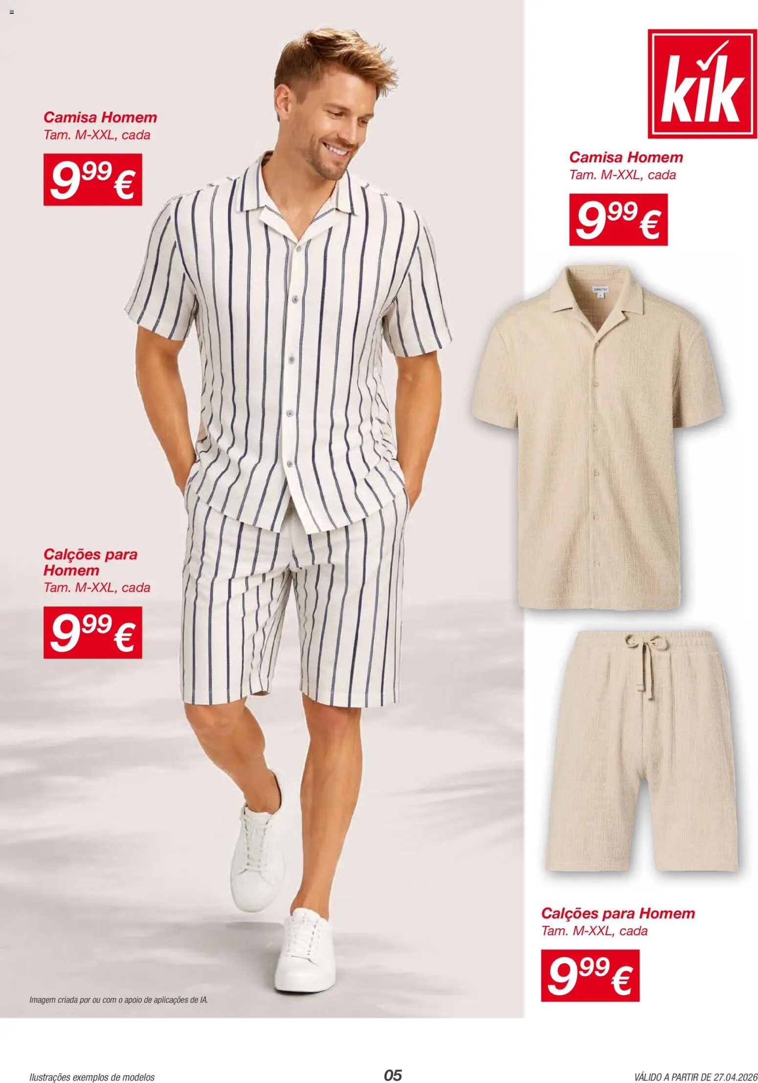 KIK folheto │ válido de 27.04.2026 | Página: 5 | Produtos: Calções, Camisa