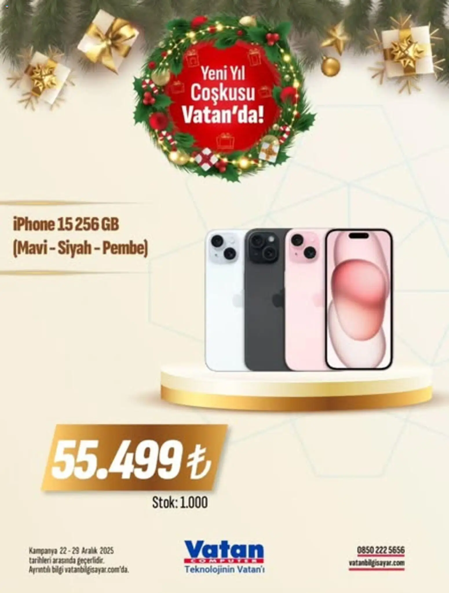 Vatan Bilgisayar İndirim - 22.12.2025 tarihinden itibaren geçerlidir | Sayfa: 1 | Ürünler: Iphone