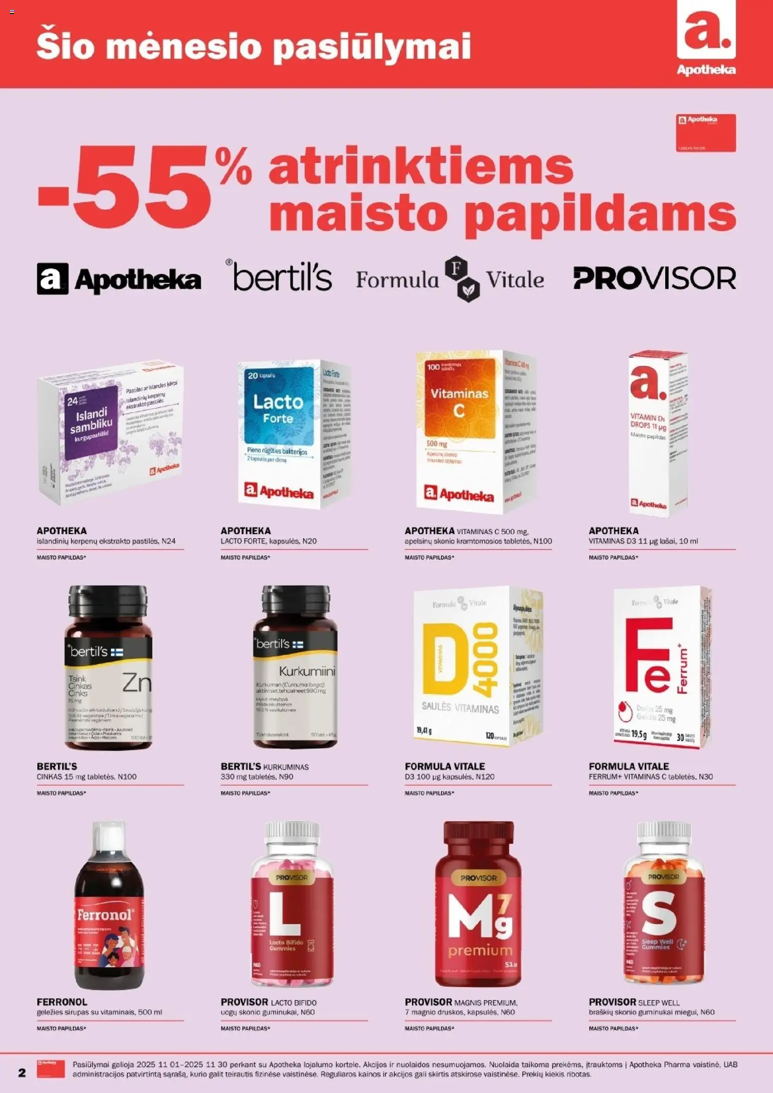 Apotheka akcijos nuo 01.11.2025 | Puslapis: 2 | Prekių: Guminukai