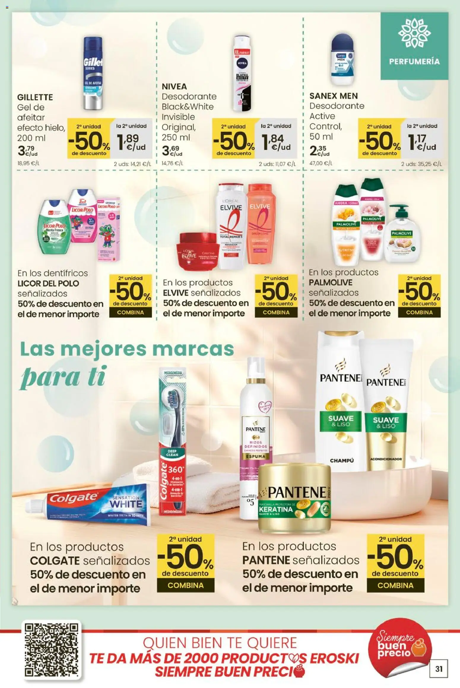 Eroski - Carnaval del ahorro │ válido desde el 12.02.2026 | Página: 31 | Productos: Champú, Licor, Desodorante, Té