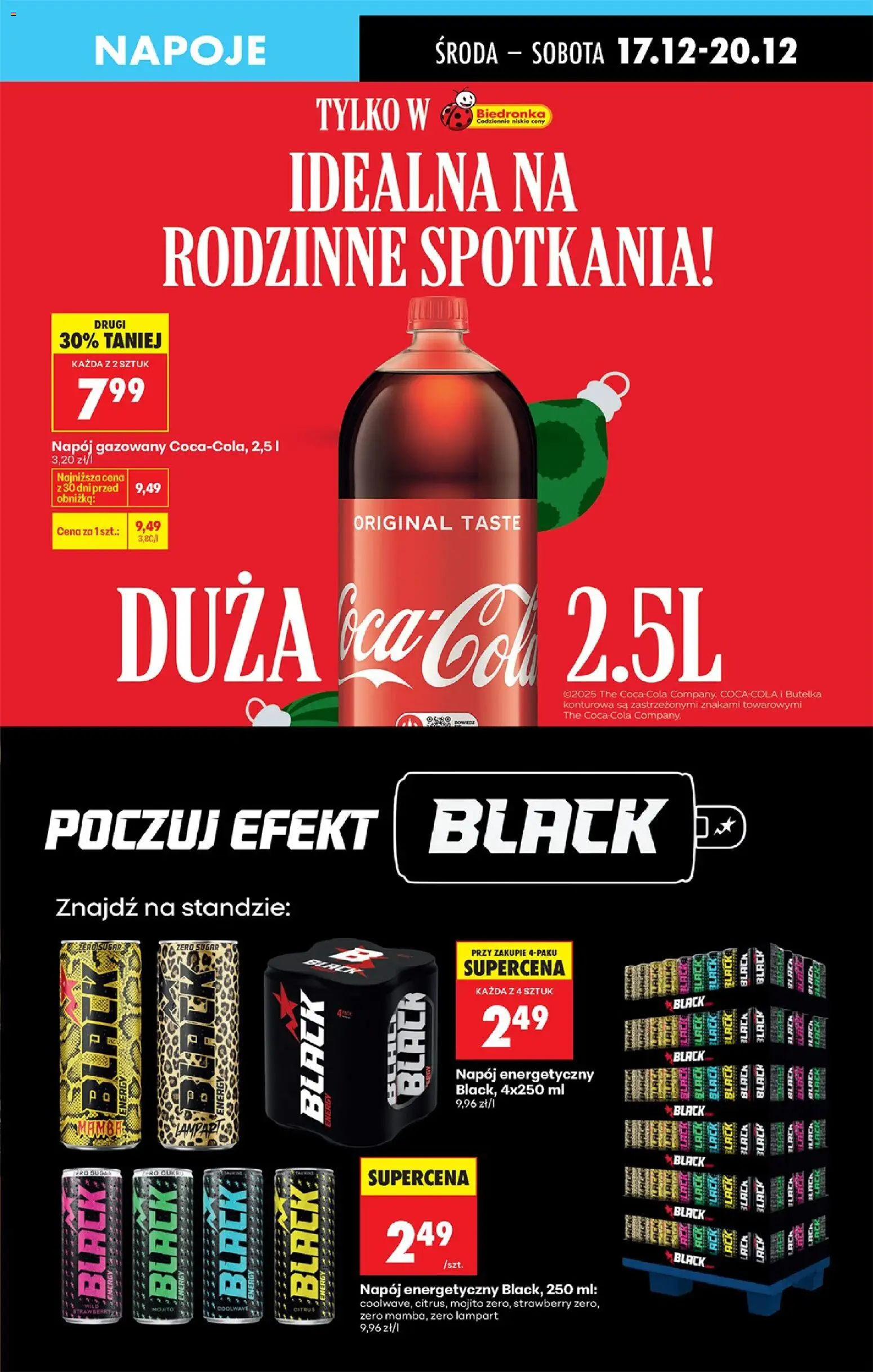 Biedronka gazetka - Oferta w tym tygodniu od 17.12.2025 | Strona: 73 | Produkty: Napoje