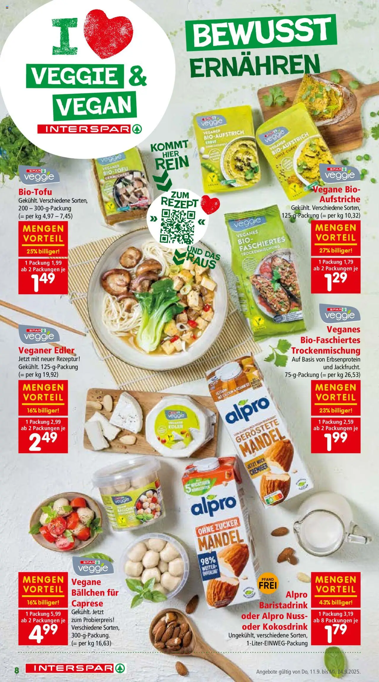 Interspar Bewusst Ernähren gültig ab 11.09.2025 | Seite: 8 | Produkte: Zucker