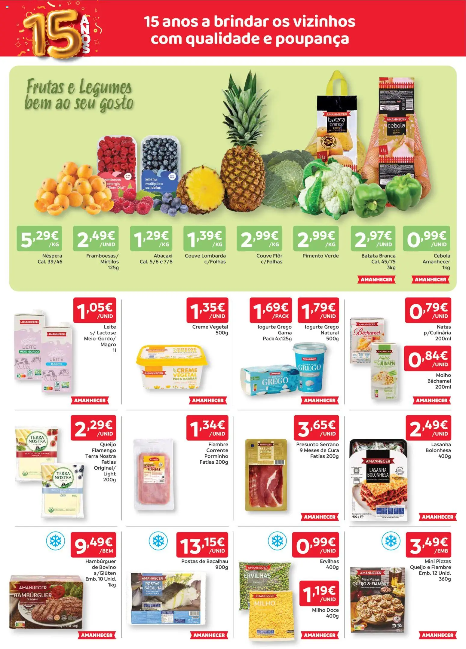 Amanhecer folheto │ válido de 23.04.2026 | Página: 2 | Produtos: Bacalhau, Presunto, Abacaxi, Creme