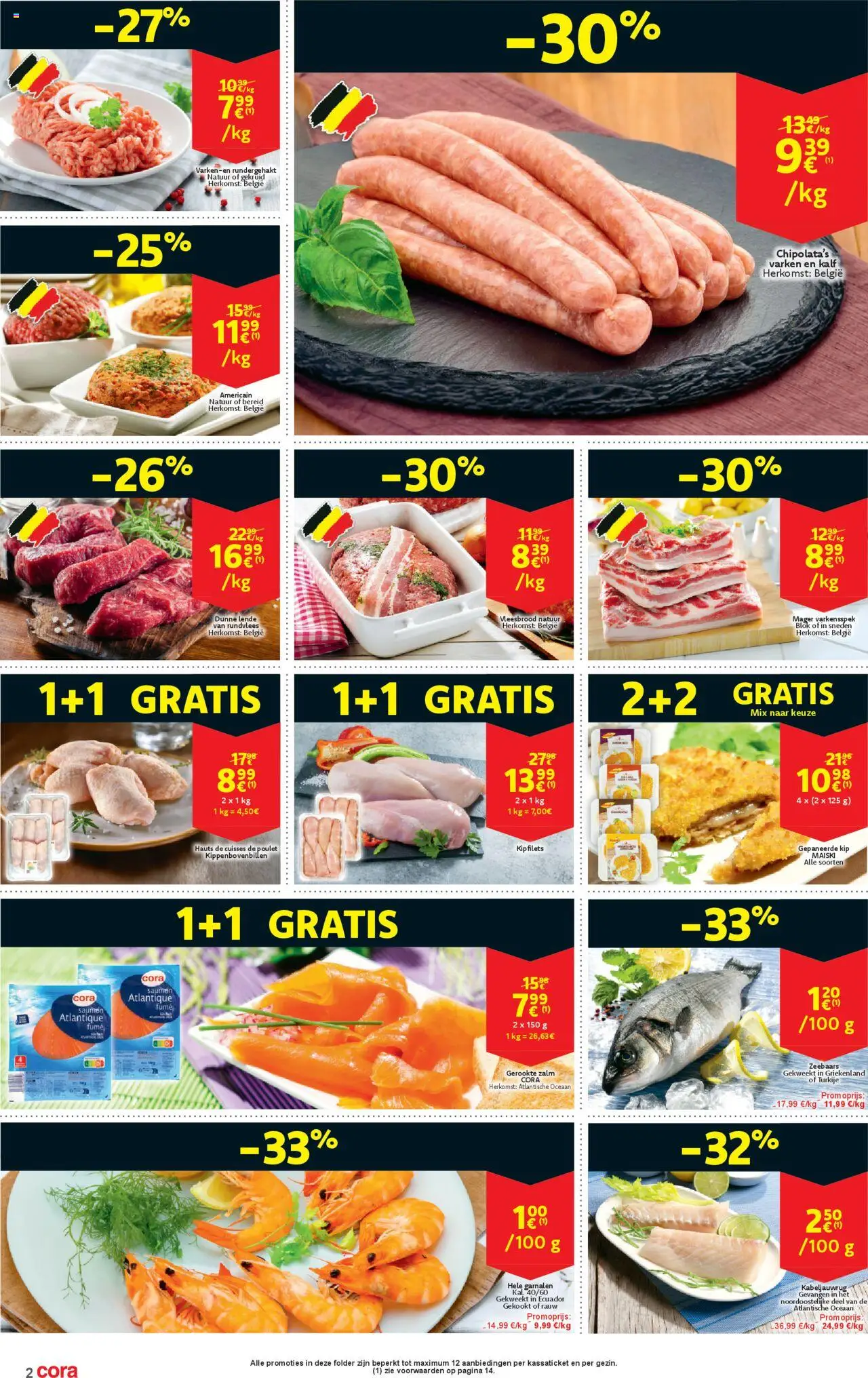 {H1} | Pagina: 2 | Producten: Zalm, Rundvlees, Kip, Kekszek