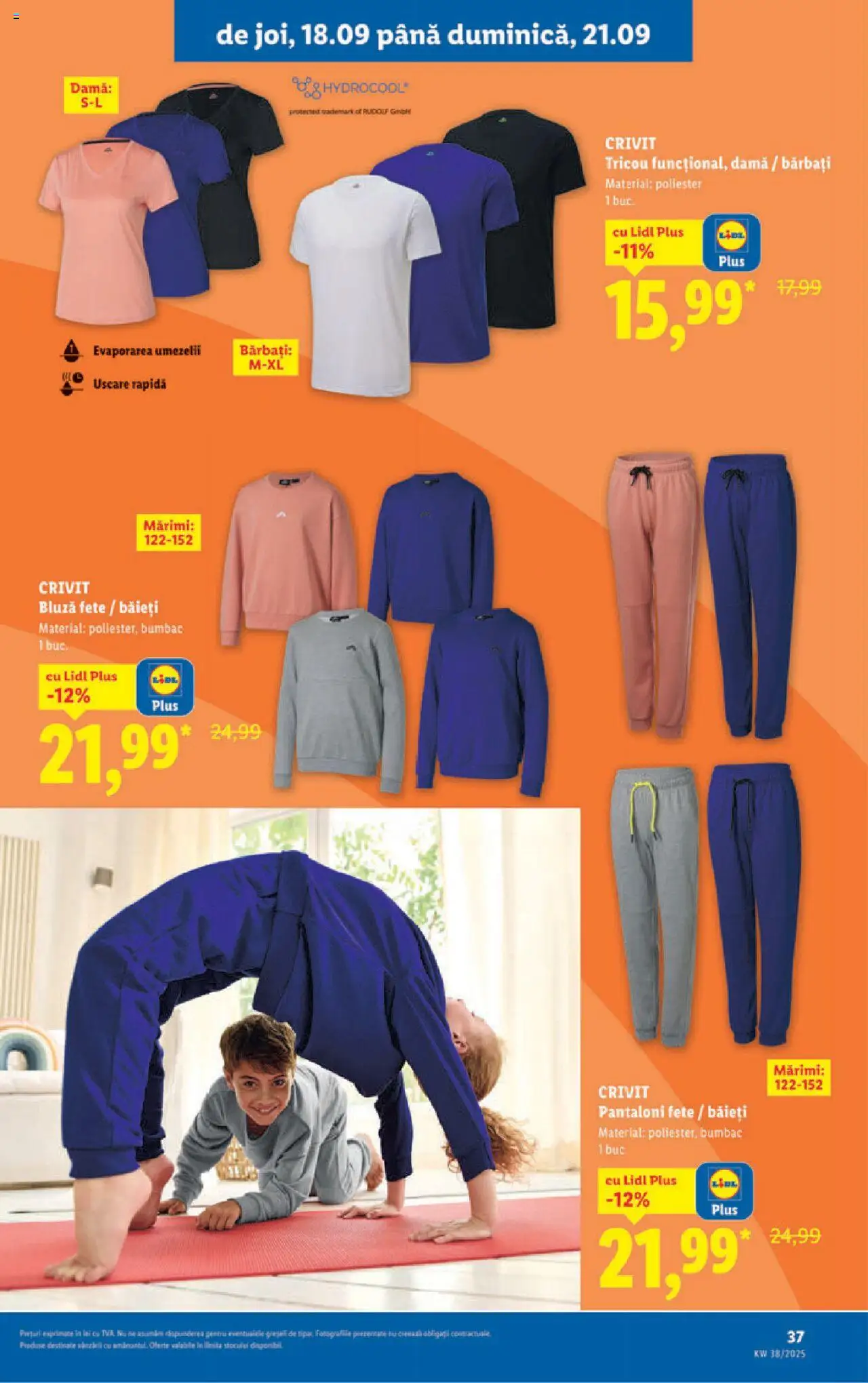 Noul catalog Lidl – valabil de la 15.09.2025 | Pagină: 37 | Produse: Tricou, Bluză, Pantaloni