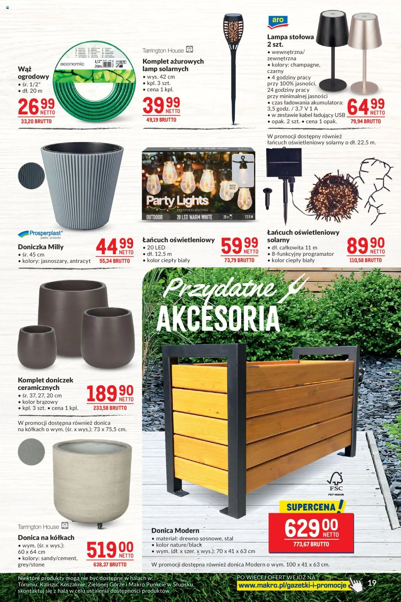 Makro Gazetka - Smakuj chwile z pysznym grillem od 27.05.2025 | Strona: 19 | Produkty: Wąż ogrodowy, USB, Doniczka, Lampa