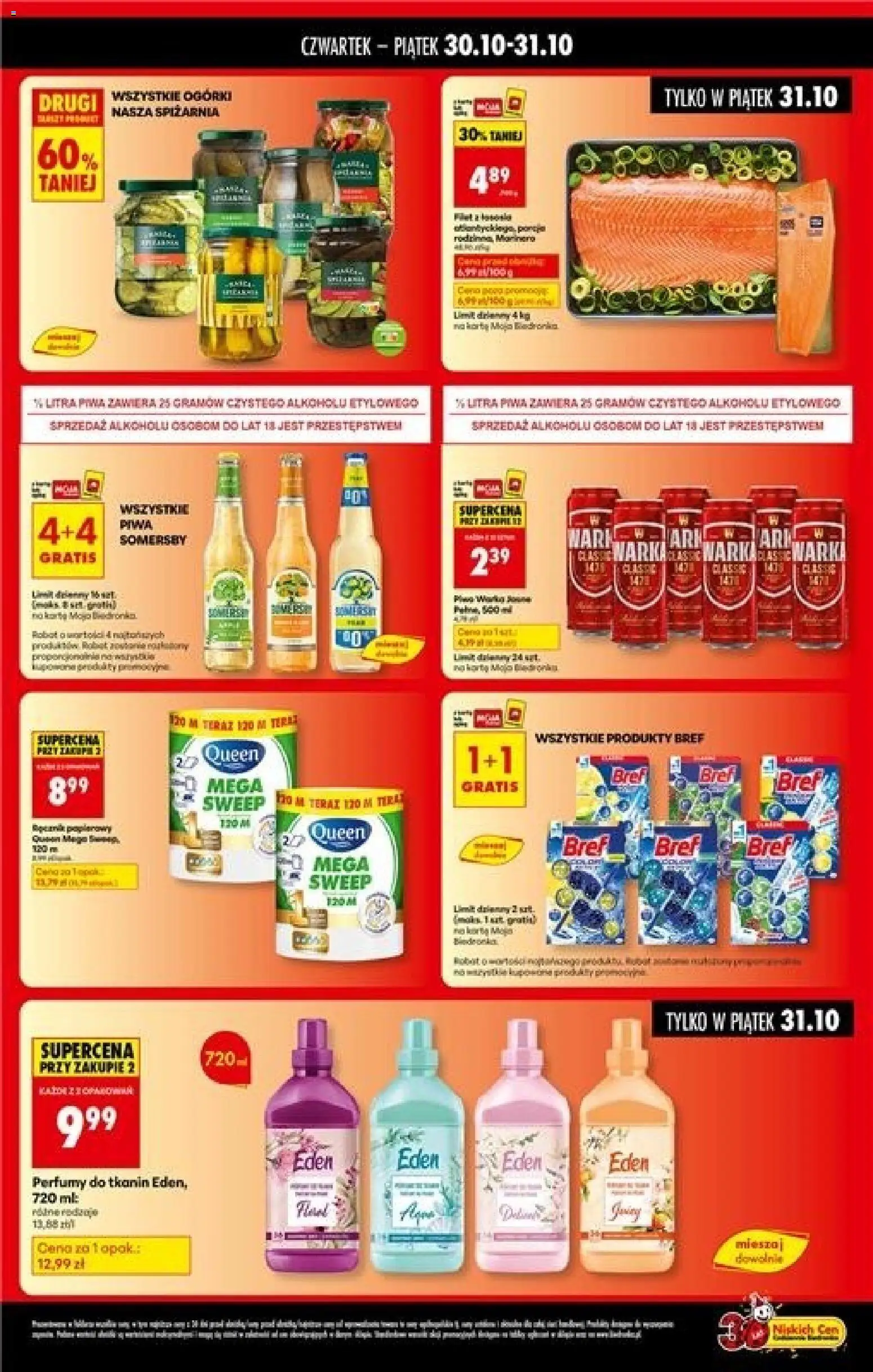 Biedronka gazetka - Tani weekend od 30.10.2025 | Strona: 2 | Produkty: Cleaner, Piwo Warka, Perfumy, Piwo