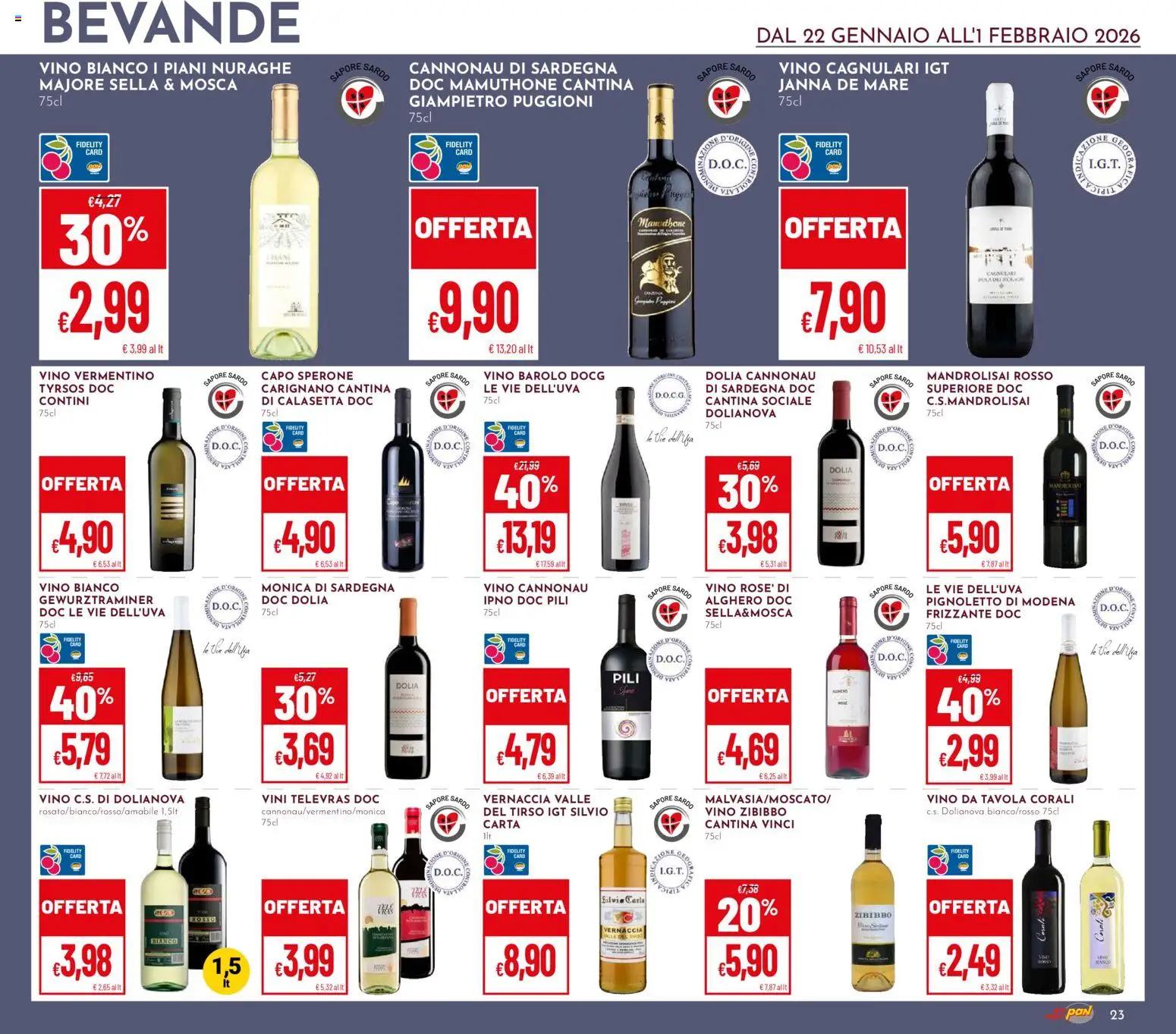 Volantino Pan del 22.01.2026 | Pagina: 23 | Prodotti: Mango, Vino, The, Vino bianco