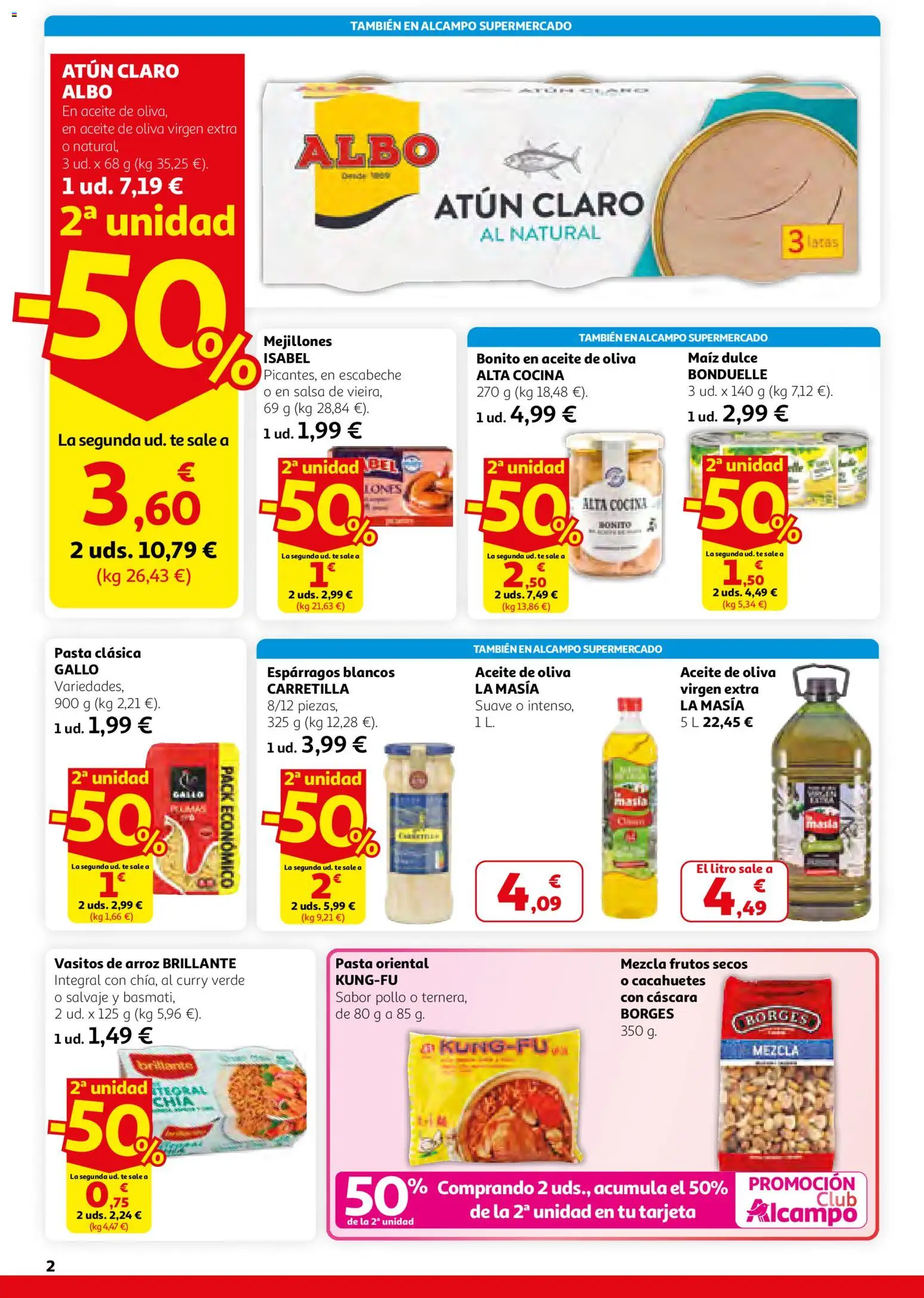 Alcampo - HP Unificado │ válido desde el 26.02.2026 | Página: 2 | Productos: Arroz, Aceite de oliva, Aceite de oliva virgen extra, Atún claro