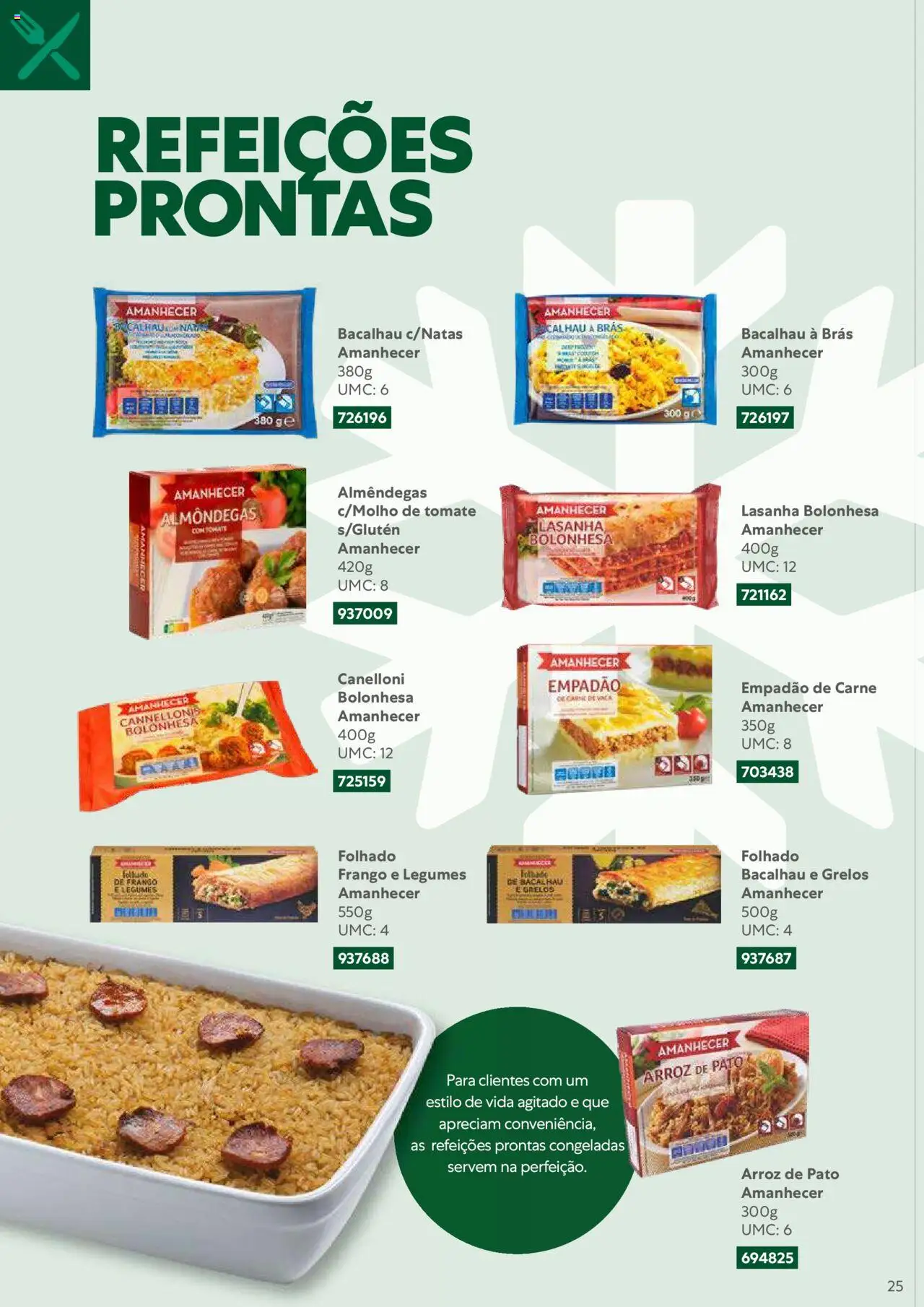 Recheio Congelados │ válido de 01.02.2024 | Página: 25 | Produtos: Bacalhau, Grelos, Lasanha, Tomate