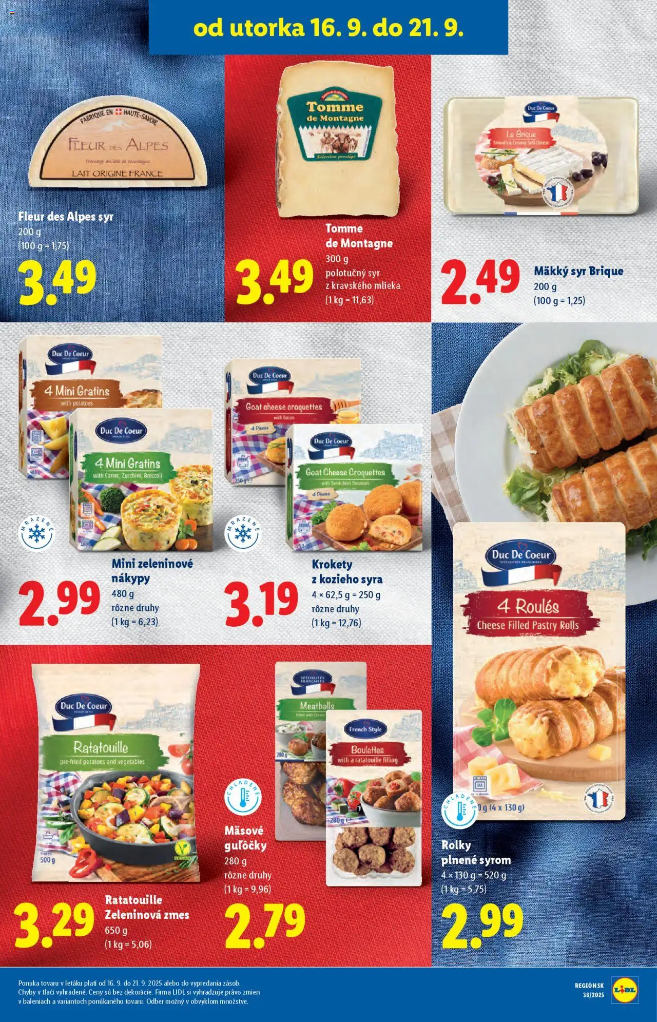 Nové Lidl akcie – leták je platný od 16.09.2025 | Strana: 31 | Produkty: Syr