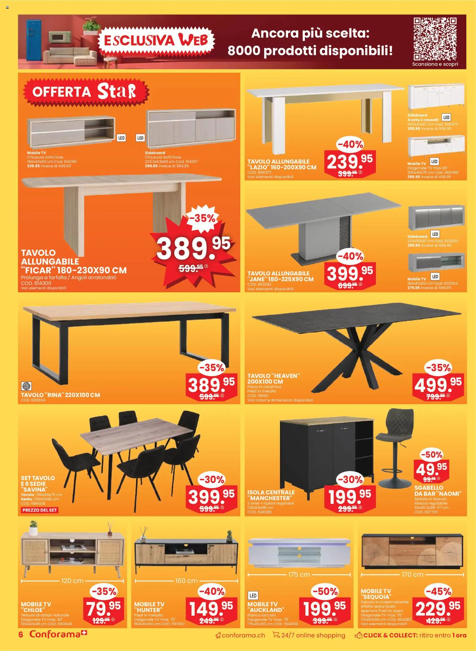 Conforama Aktionen IT – gültig ab 07.01.2026 | Seite: 6 | Produkte: TV, Sideboard