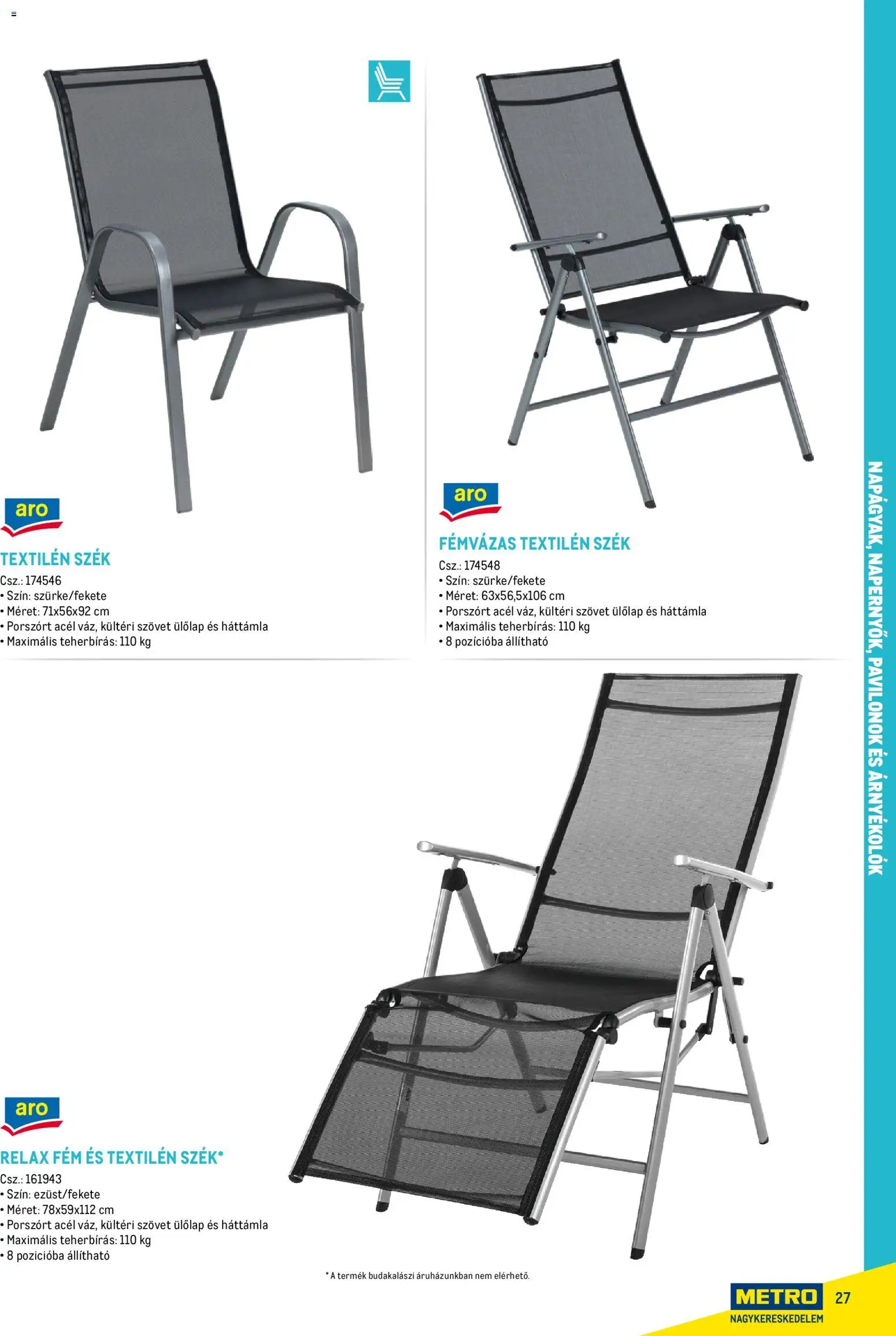 Metro akciós ujság - amely érvényes a következő dátumtól: 16.02.2026 | Oldal: 27 | Termékek: Szék