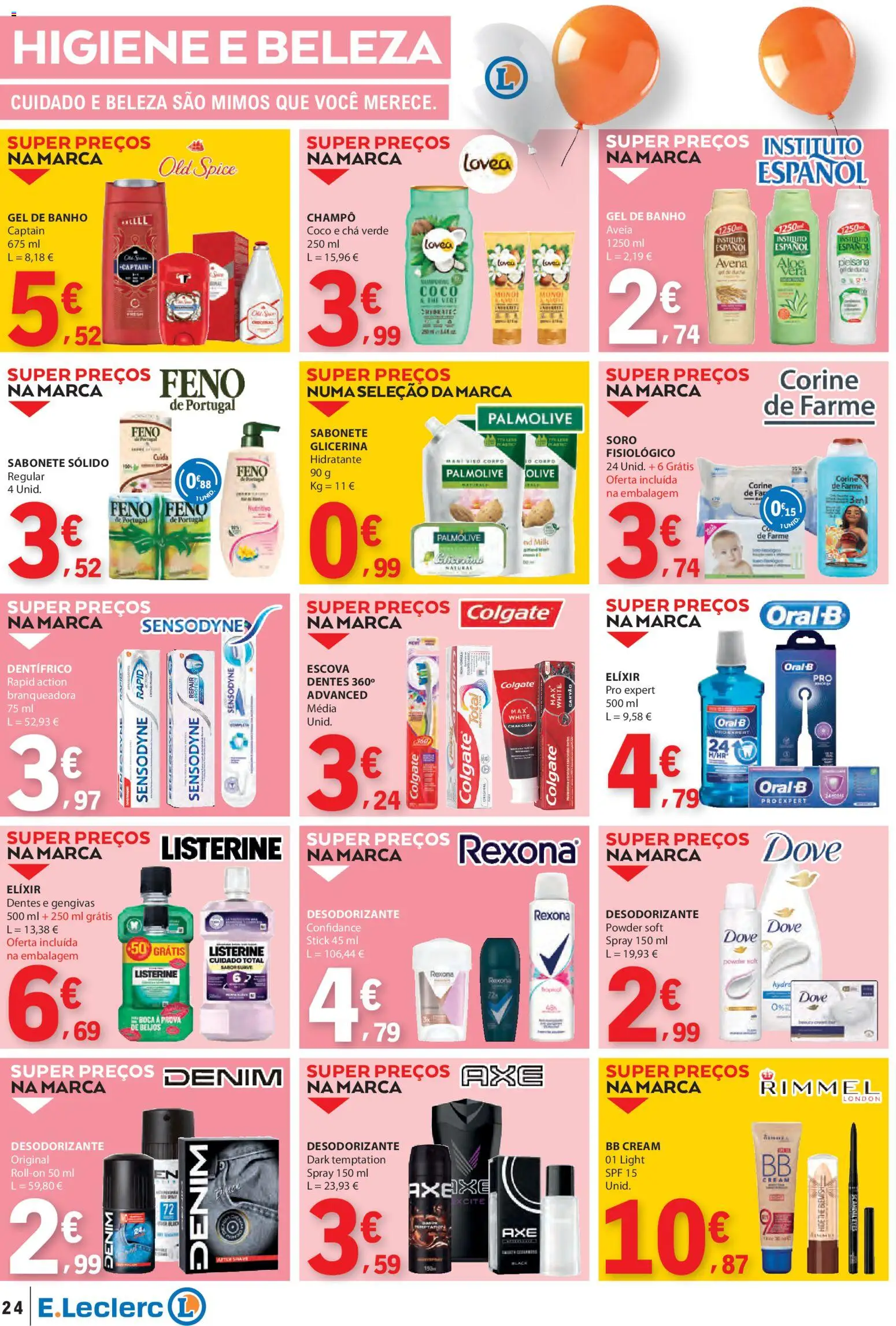 E.Leclerc folheto │ válido de 23.10.2025 | Página: 24 | Produtos: Gel de banho, Sabonete, Banho, Chá