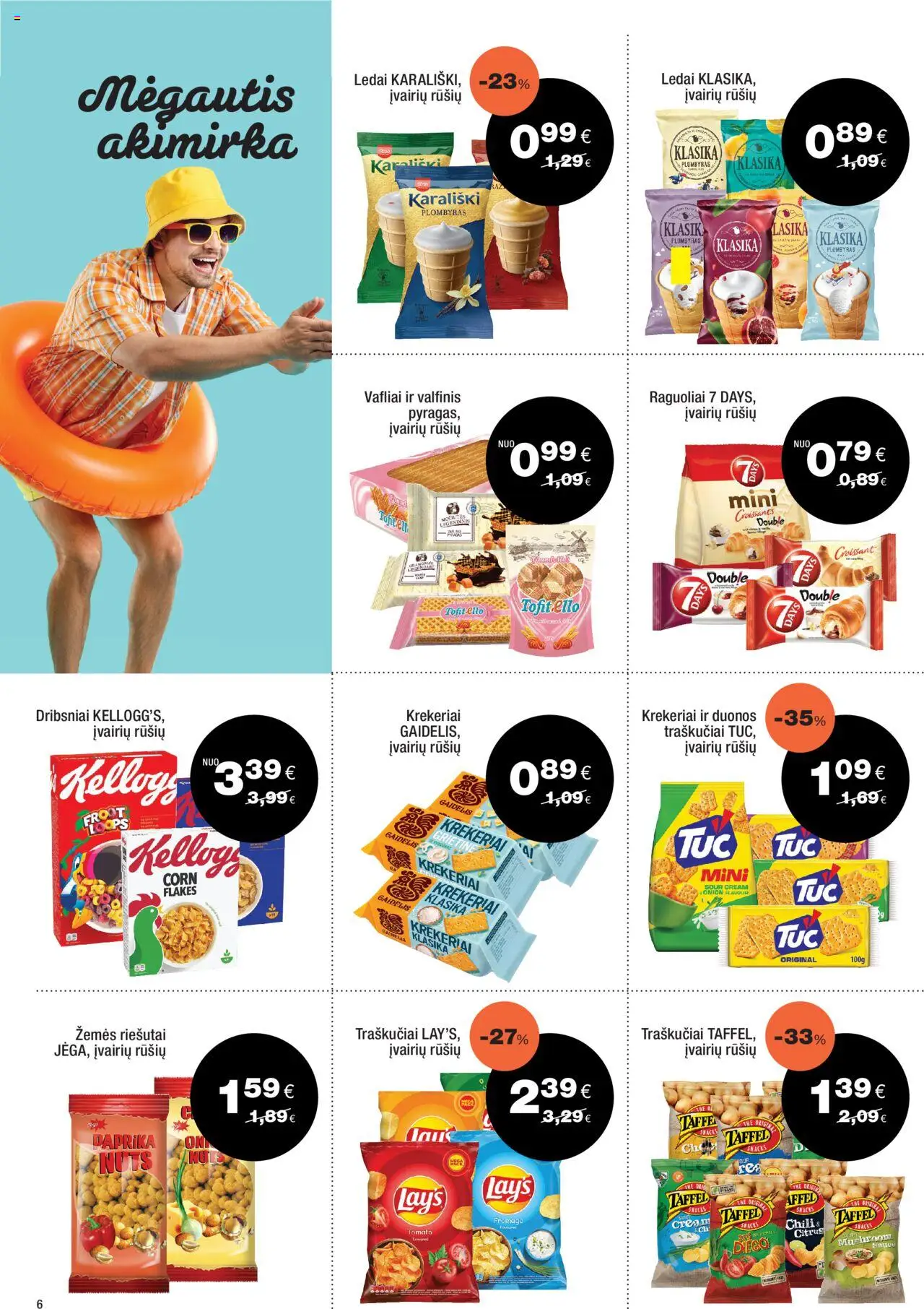 Express market - Leidinys│galioja nuo 03.08.2025 | Puslapis: 6 | Prekių: Plombyras, Grietinė, Dribsniai, Traškučiai
