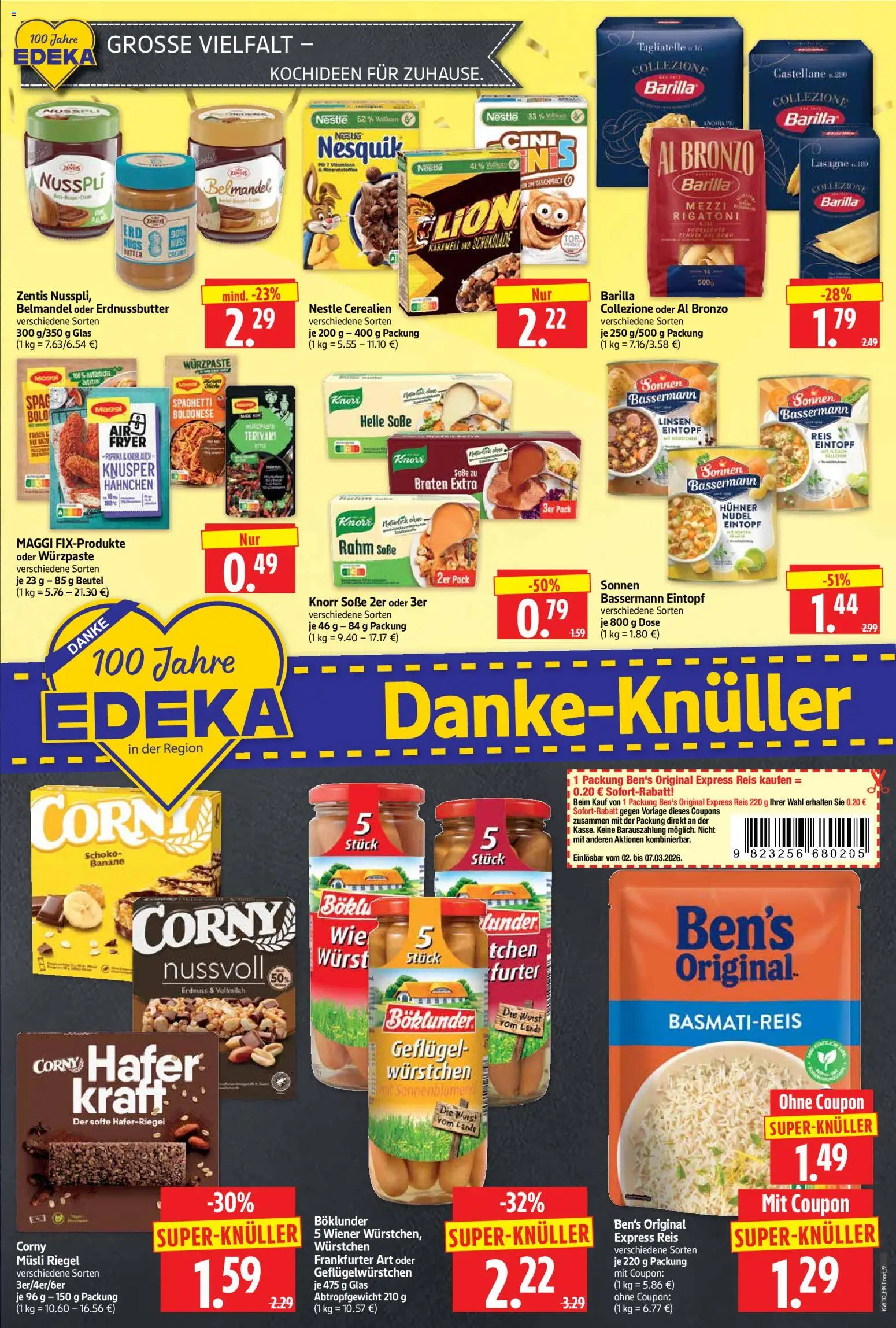 HERKULES Prospekt 	 – gültig ab 02.03.2026 | Seite: 9 | Produkte: Hahnchen, Barilla, Soße, Reis
