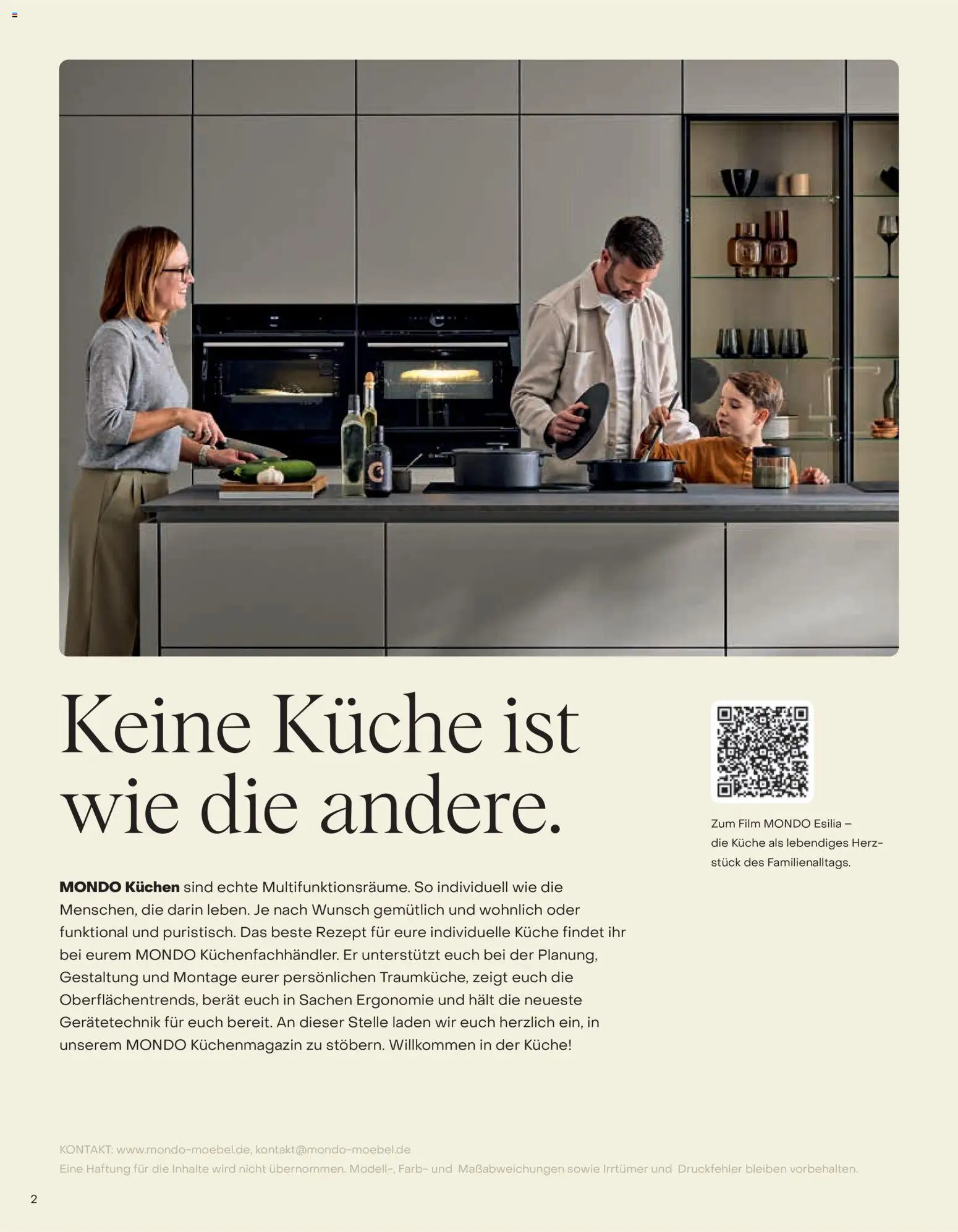 Ostermann Mondo Küchenprospekt 2026 – gültig ab 01.01.2026 | Seite: 2 | Produkte: Küche, Kuchen