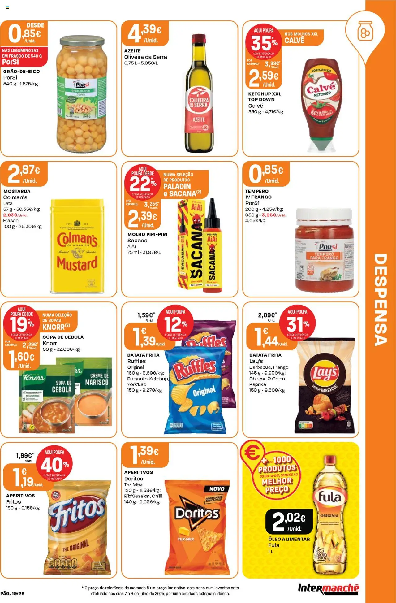 Intermarché folheto │ válido de 14.08.2025 | Página: 19 | Produtos: Azeite, Base, Ketchup, Creme